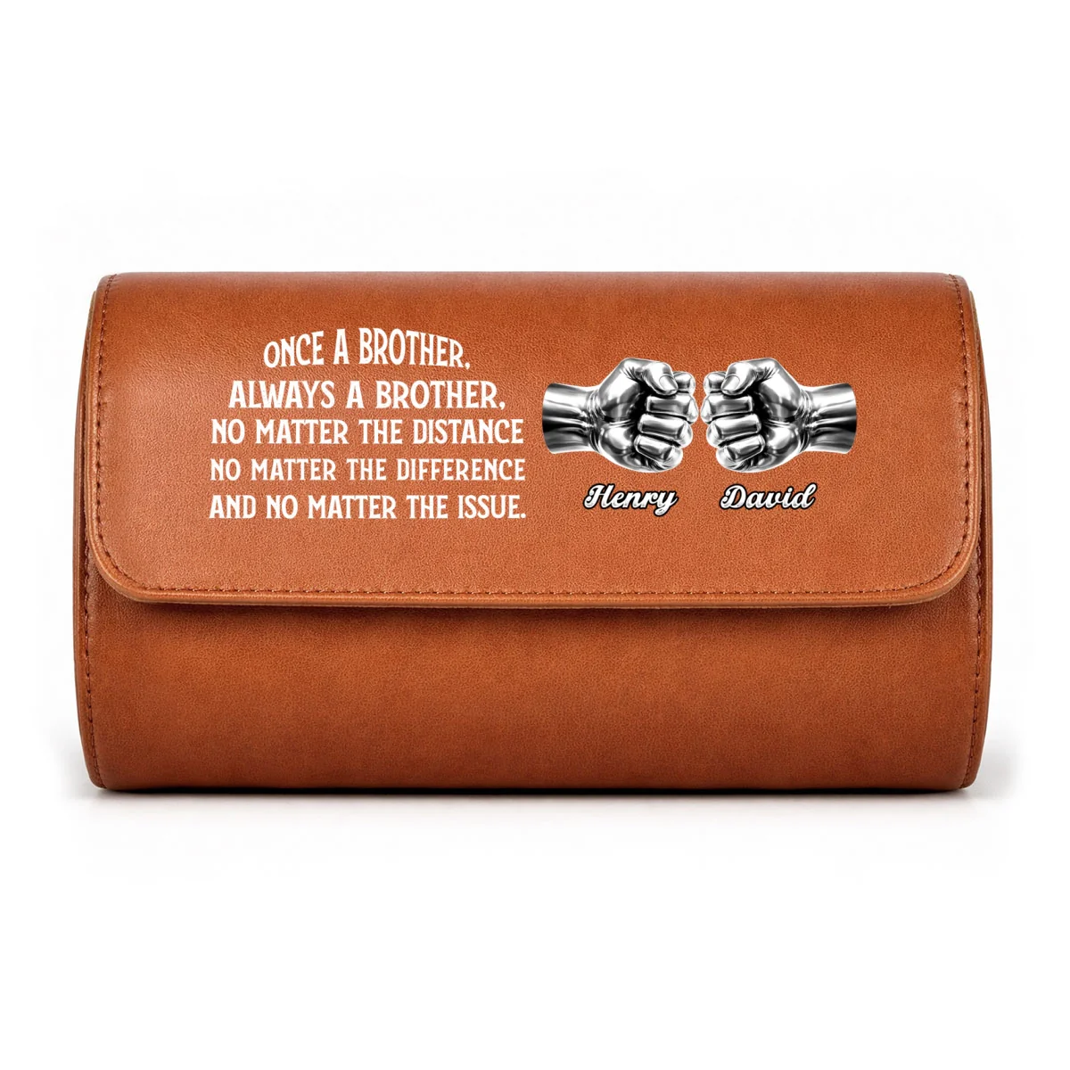Always My Brother - Personalized Custom Leather Watch Case - Image 10