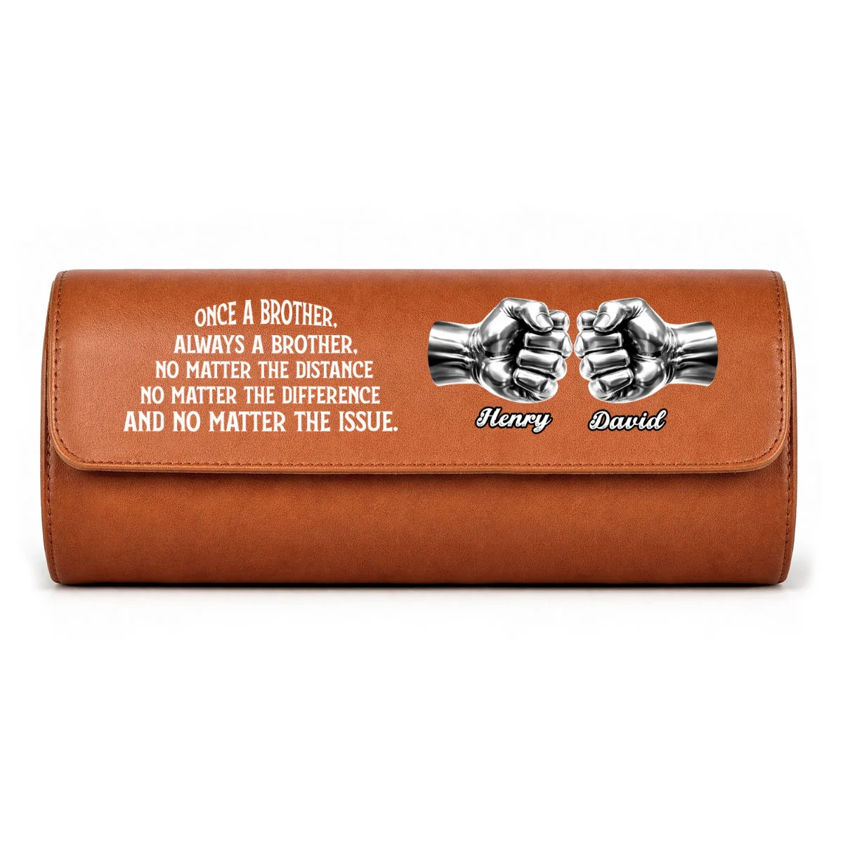 Always My Brother - Personalized Custom Leather Watch Case - Image 12