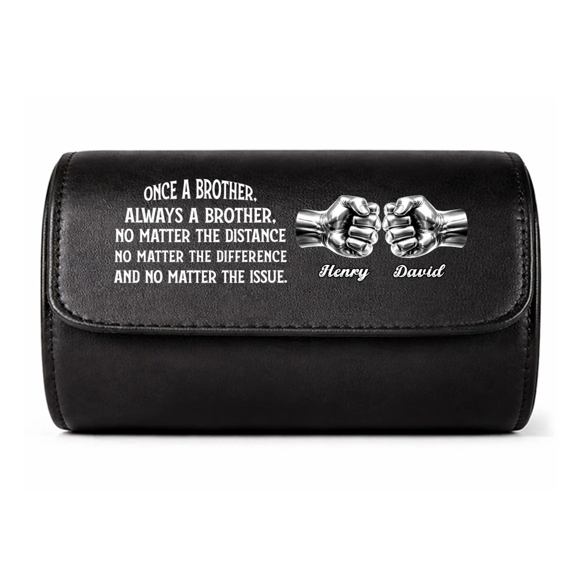 Always My Brother - Personalized Custom Leather Watch Case - Image 9