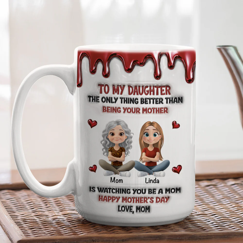 Always My Daughter - Personalized Custom 3D Inflated Effect Mug - Image 5
