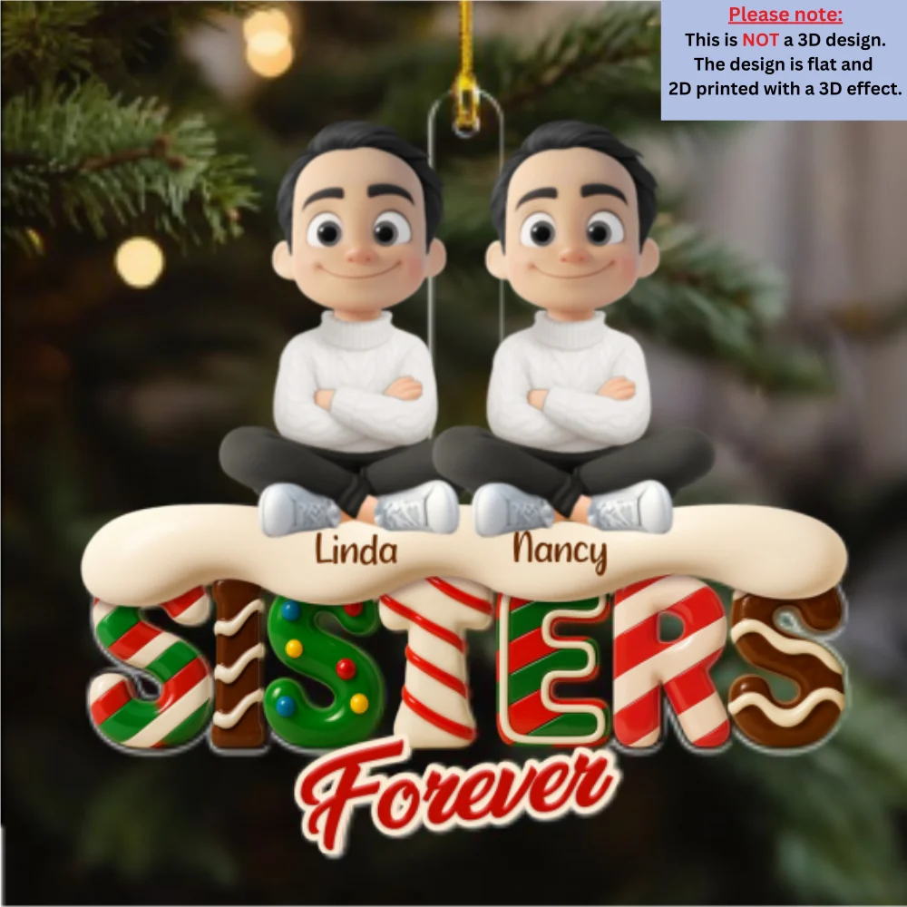 Always One Heart - Personalized Custom Acrylic Ornament - Image 6