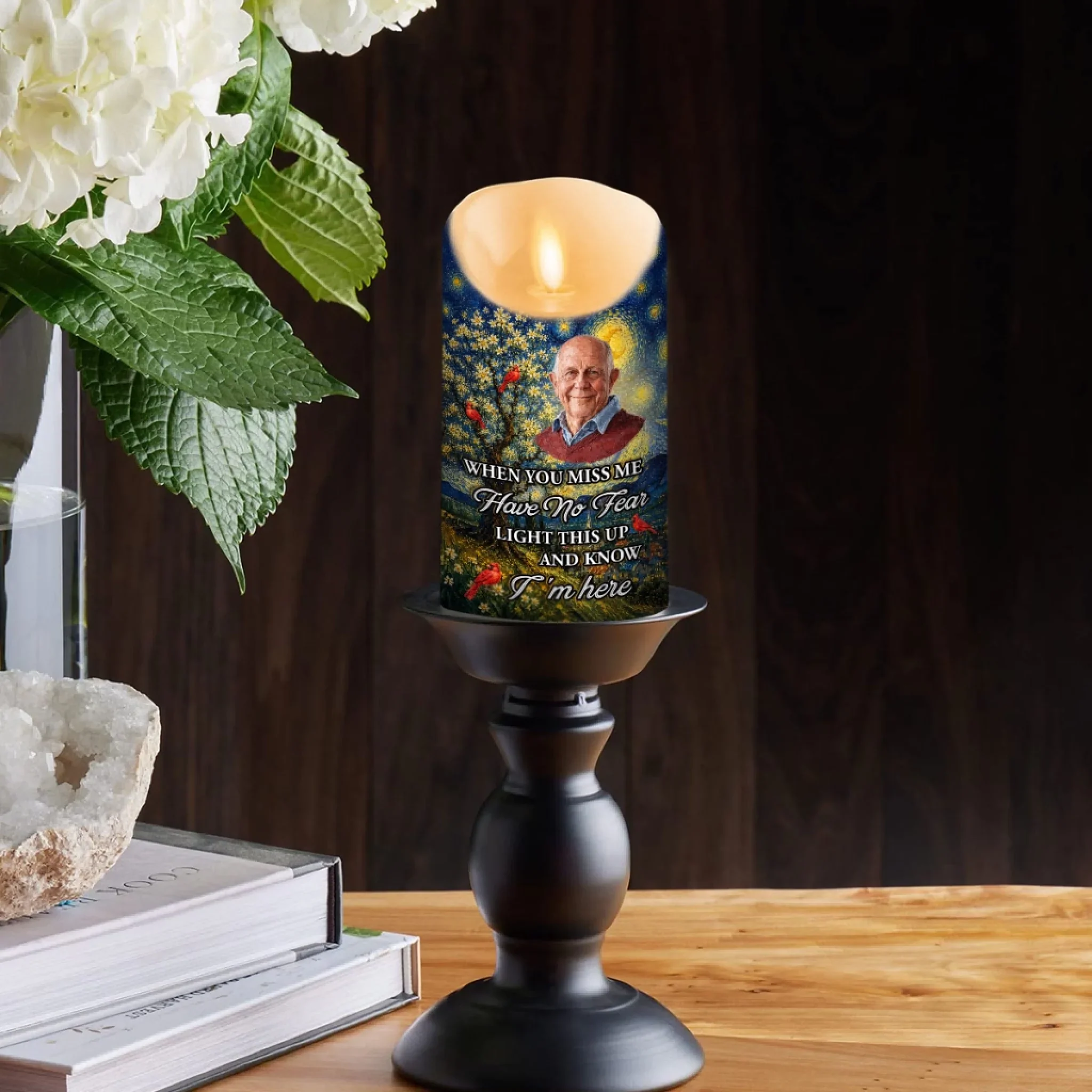Always Shine In My Heart - Personalized Custom LED Candle - Image 4