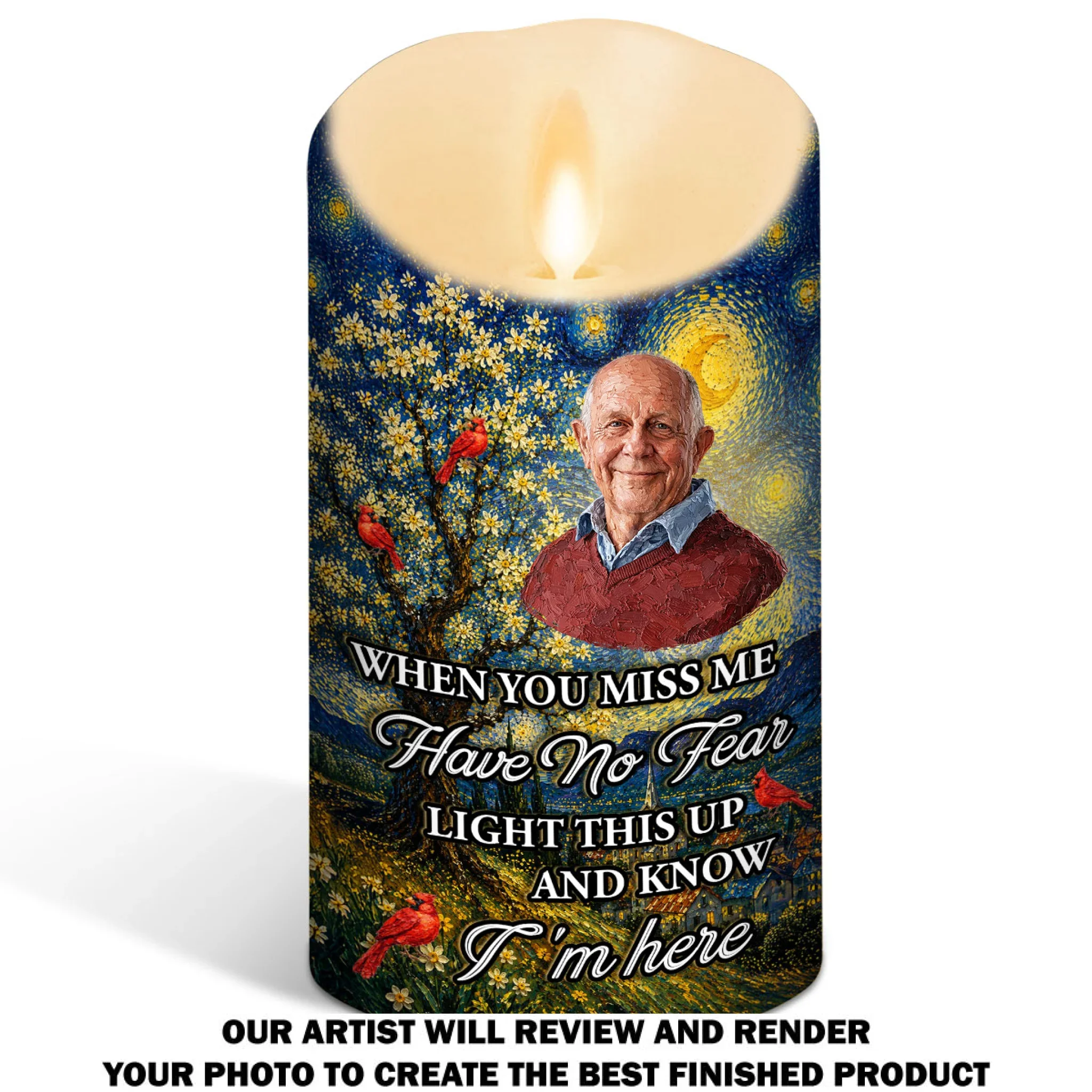 Always Shine In My Heart - Personalized Custom LED Candle - Image 7