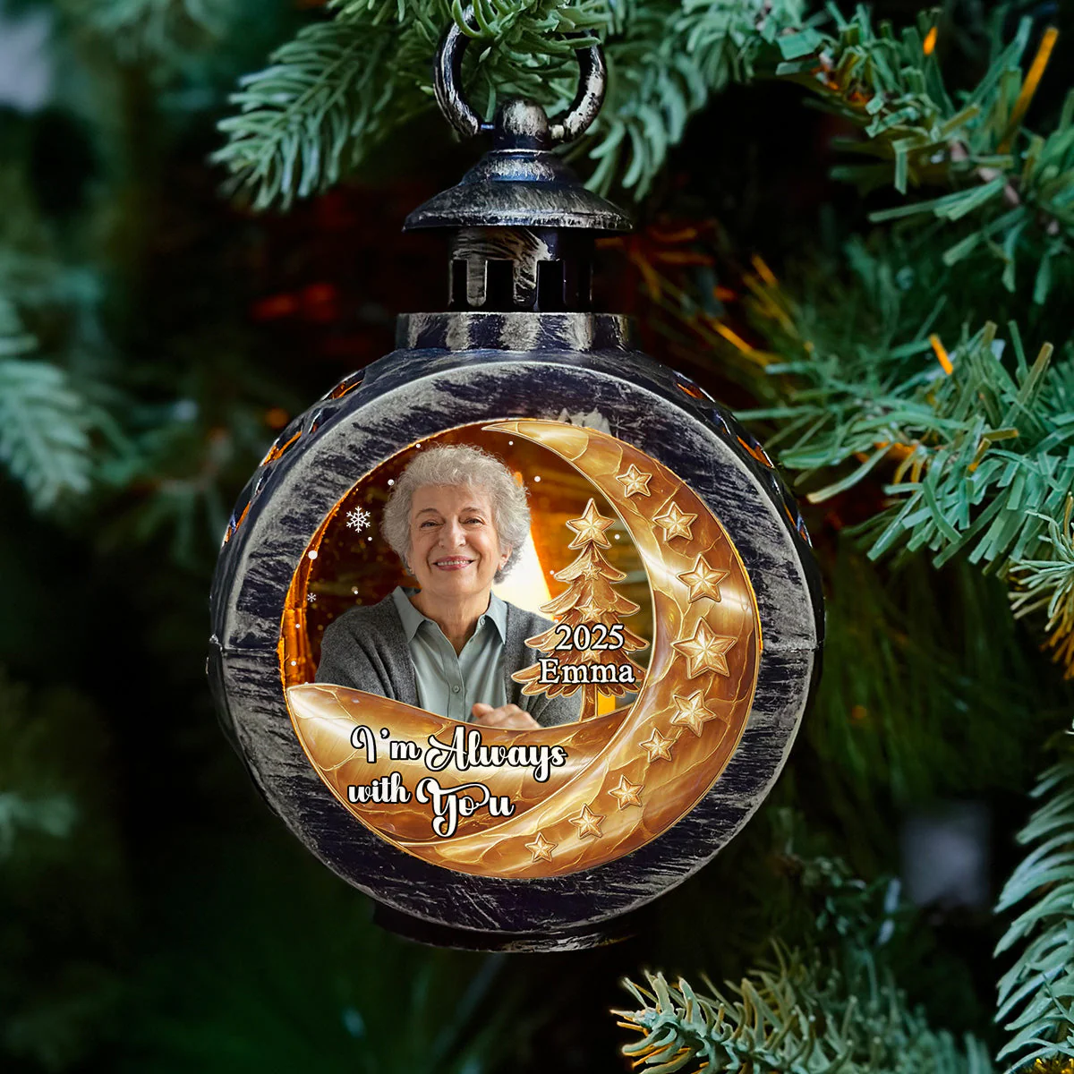Always With You - Personalized Custom 3D Effect Christmas Lantern - Image 2