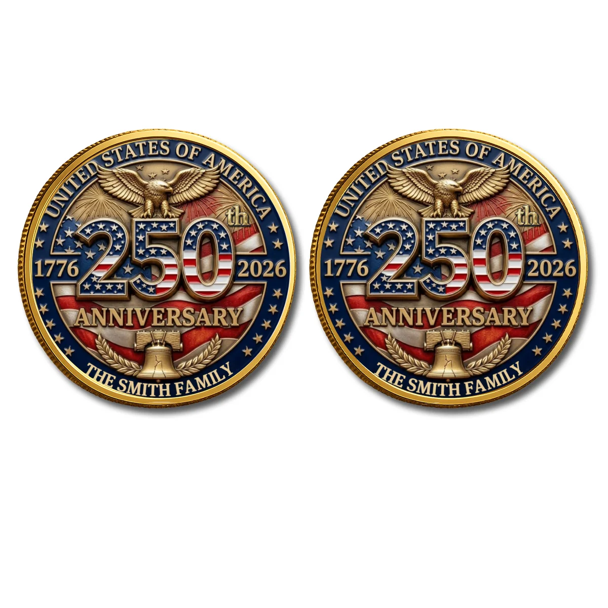 America 250th Anniversary - Personalized Custom Commemorative Keepsake Coin - Image 11