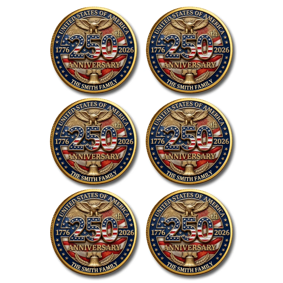 America 250th Anniversary - Personalized Custom Commemorative Keepsake Coin - Image 15