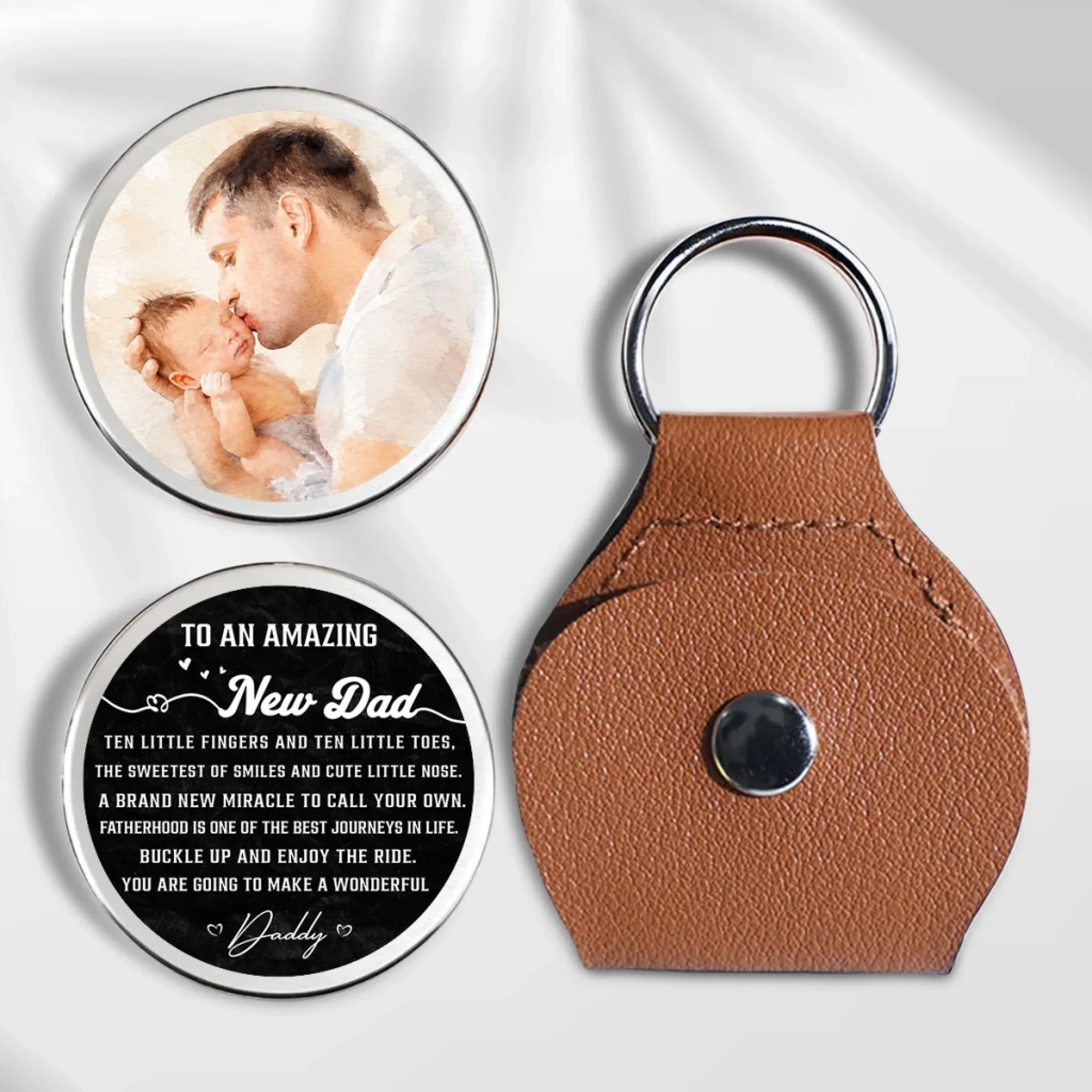 An Amazing New Dad - Personalized Custom Pocket Hug
