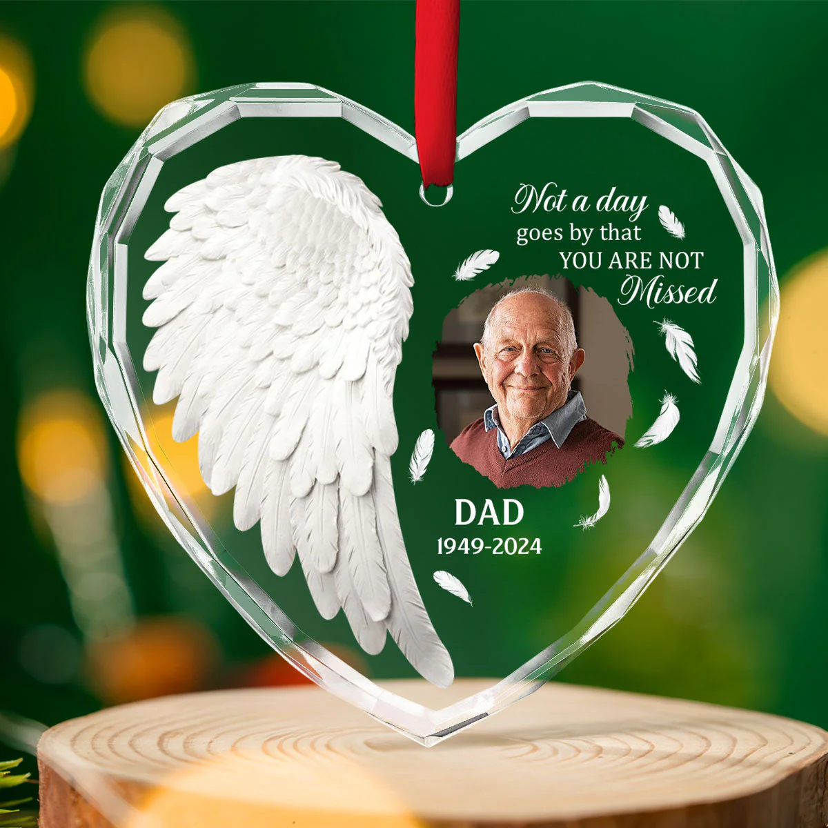 Angel In Heaven - Personalized Custom Glass Ornament - Image 3