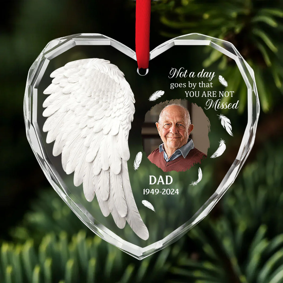 Angel In Heaven - Personalized Custom Glass Ornament - Image 6