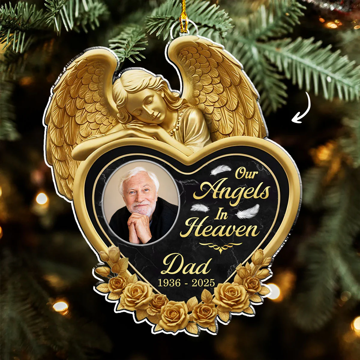 Angels In Heaven - Personalized Custom Acrylic Ornament - Image 2