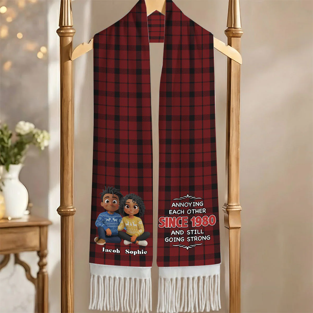 Annoying Each Other - Personalized Custom Scarf - Image 6