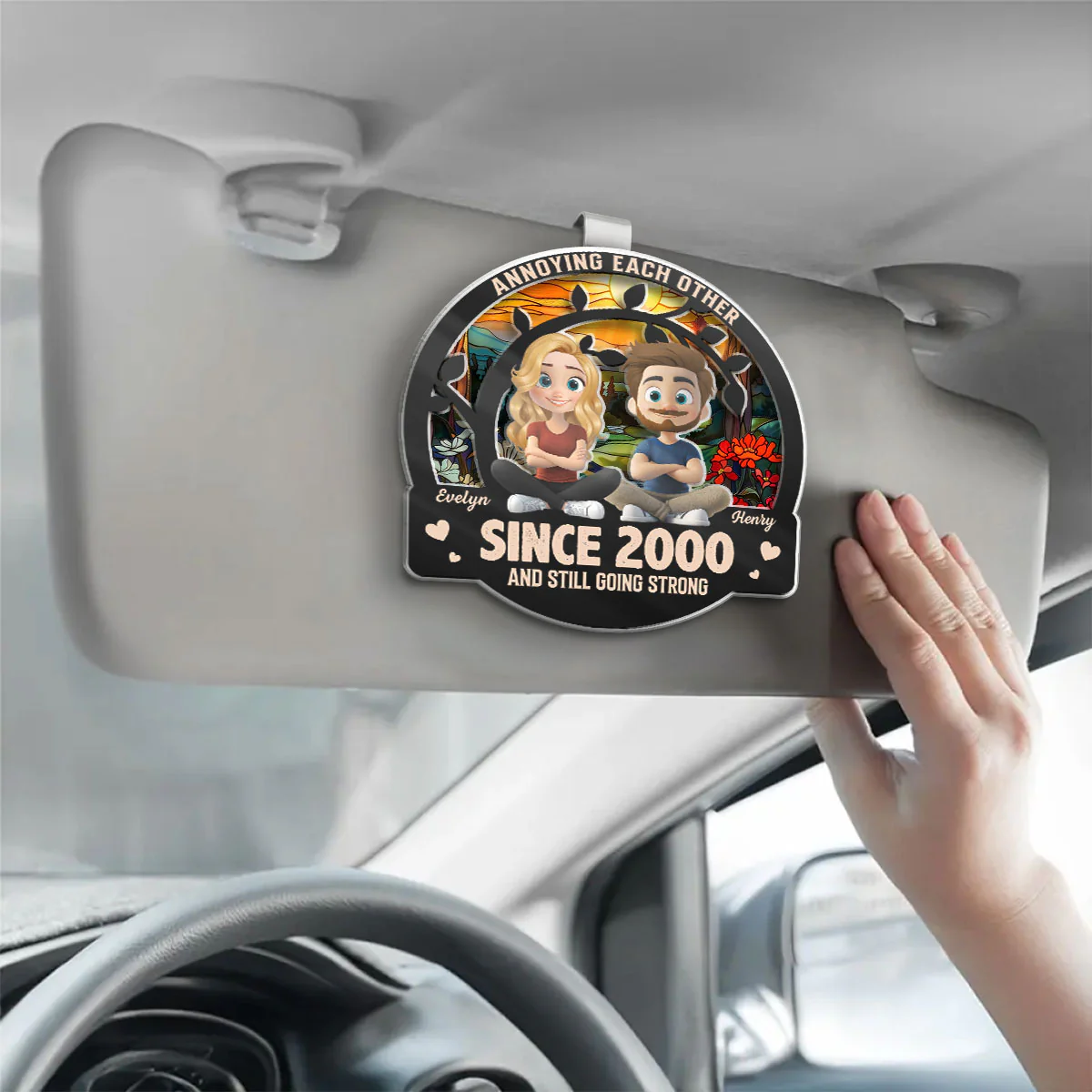 Annoying For Years - Personalized Custom Acrylic Car Visor Clip - Image 3