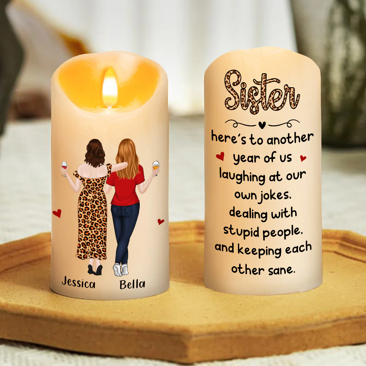 Another Year Together - Personalized Custom LED Candle - Image 4