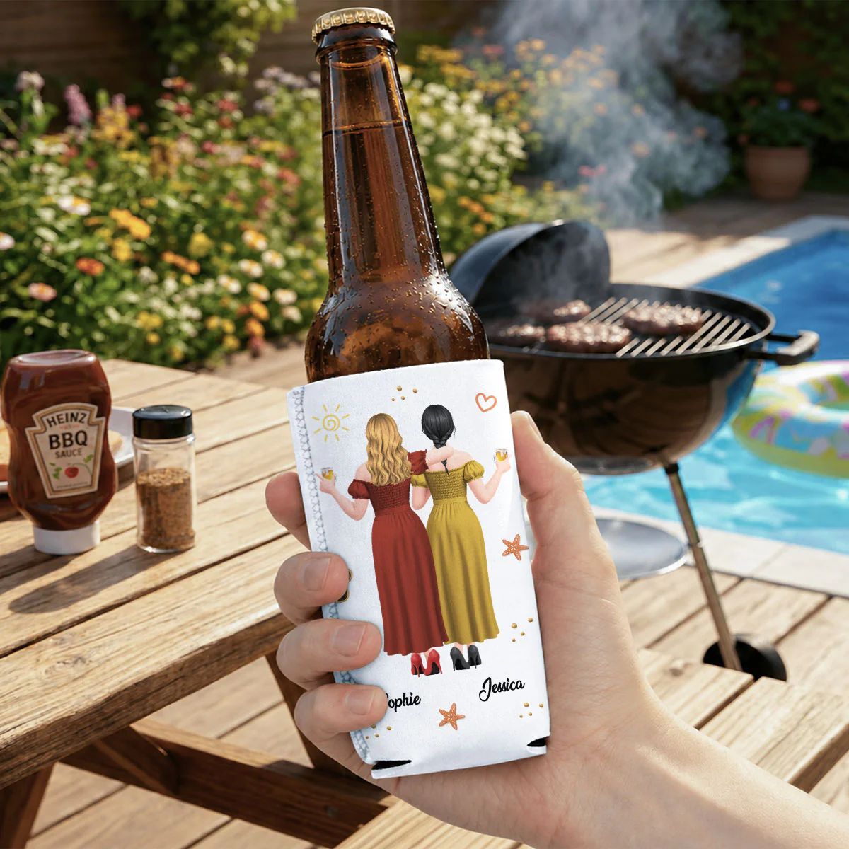 Are We Drunk - Personalized Custom Skinny Can Cooler - Image 3