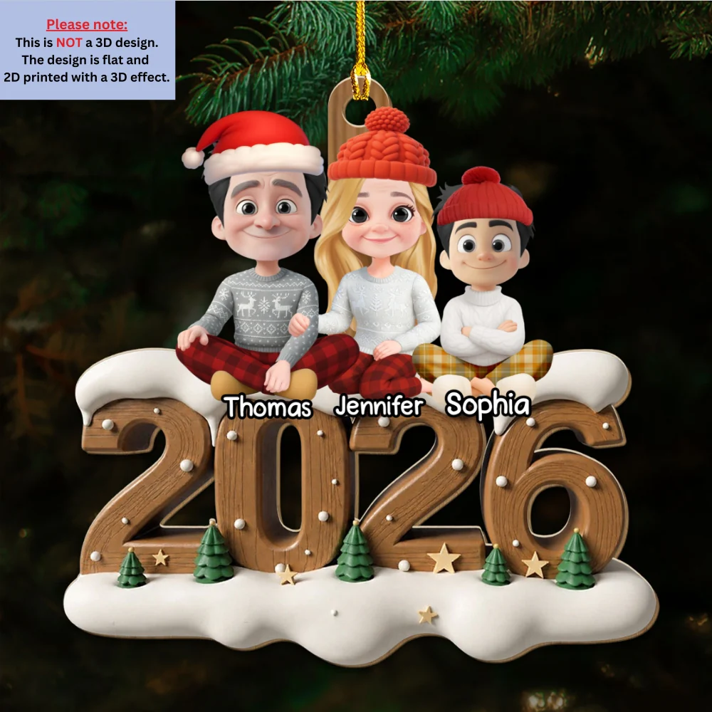 As A Family Now Onwards - Personalized Custom 3D Effect Wood Ornament - Image 5