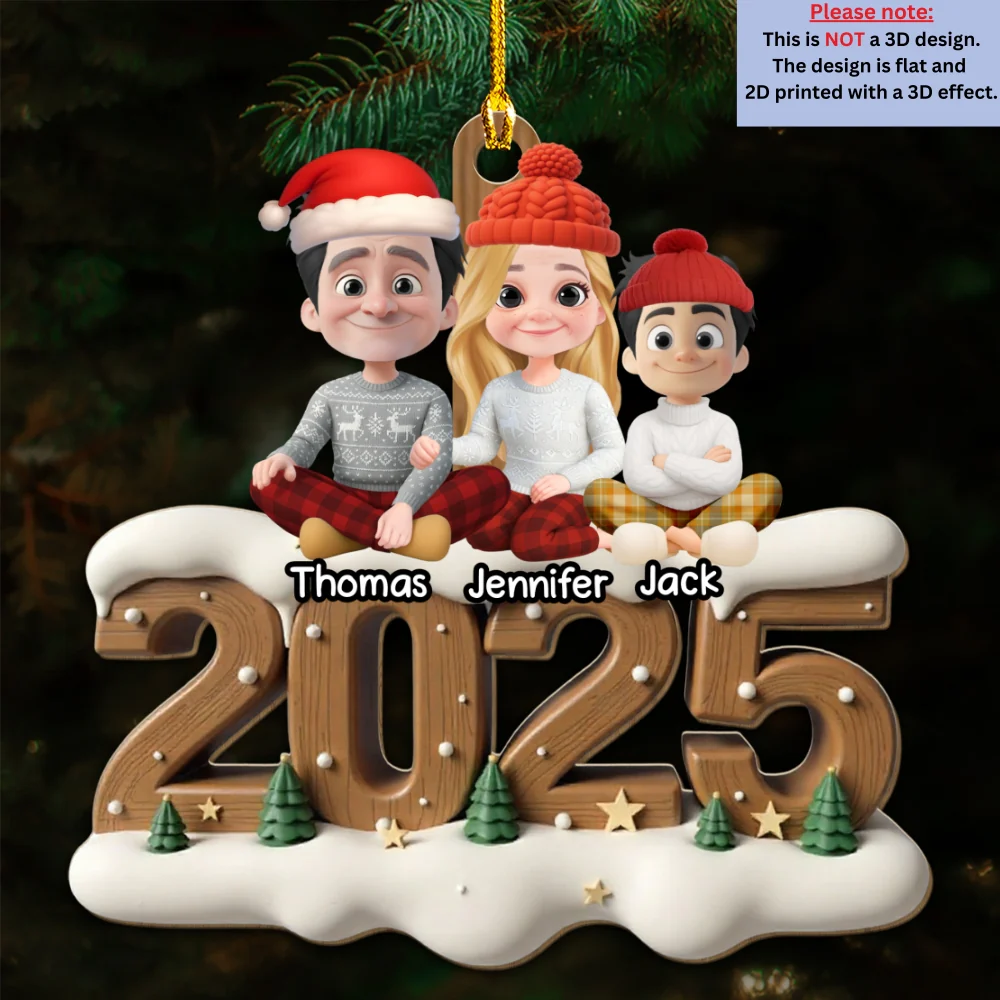 As A Family Onwards Extended Ver - Personalized Custom 3D Effect Wood Ornament - Image 5