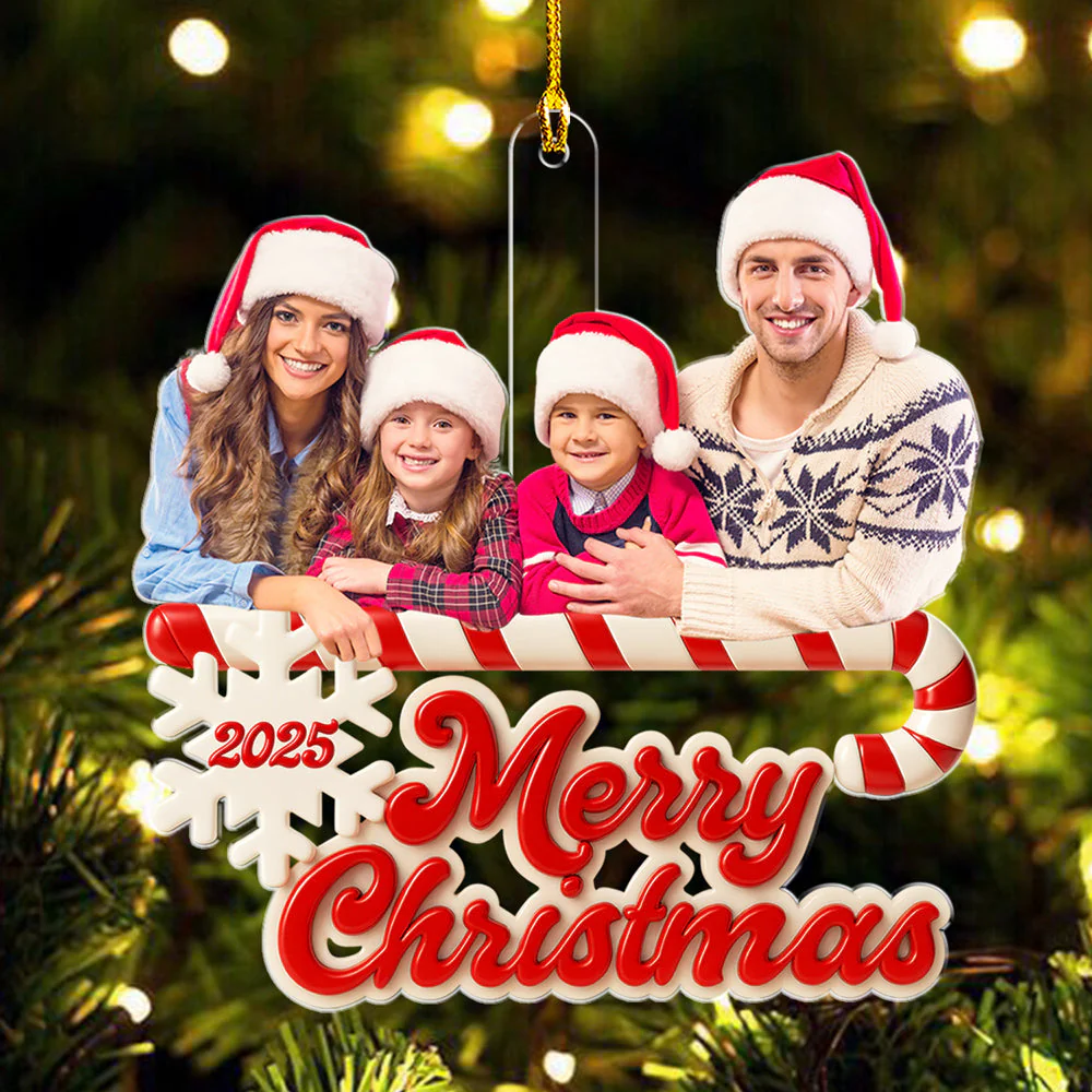 As A Family Photo - Personalized Custom Acrylic Ornament - Image 2
