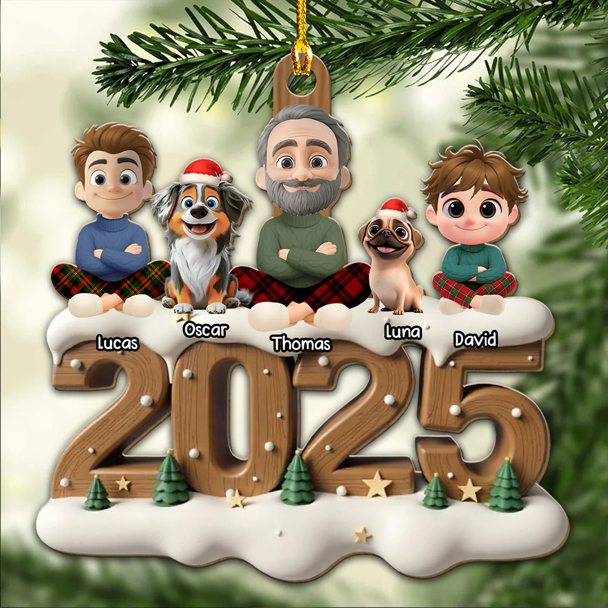 As A Parent Now Onwards - Personalized Custom 3D Effect Wood Ornament - Image 4