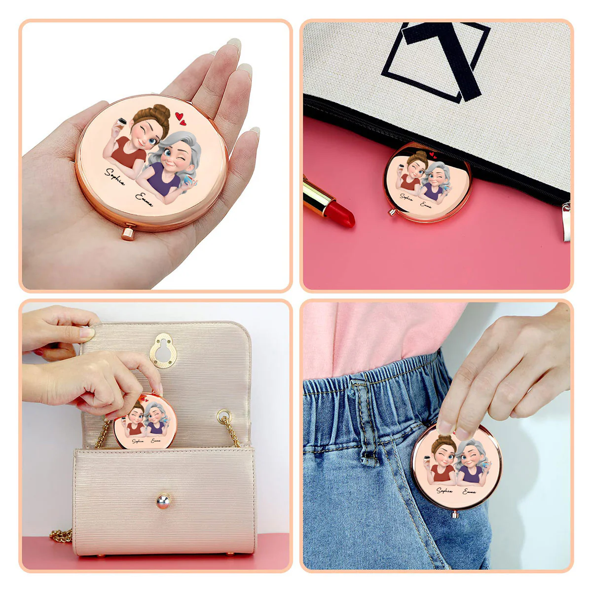 As A Reflection Of You - Personalized Custom Compact Mirror - Image 3