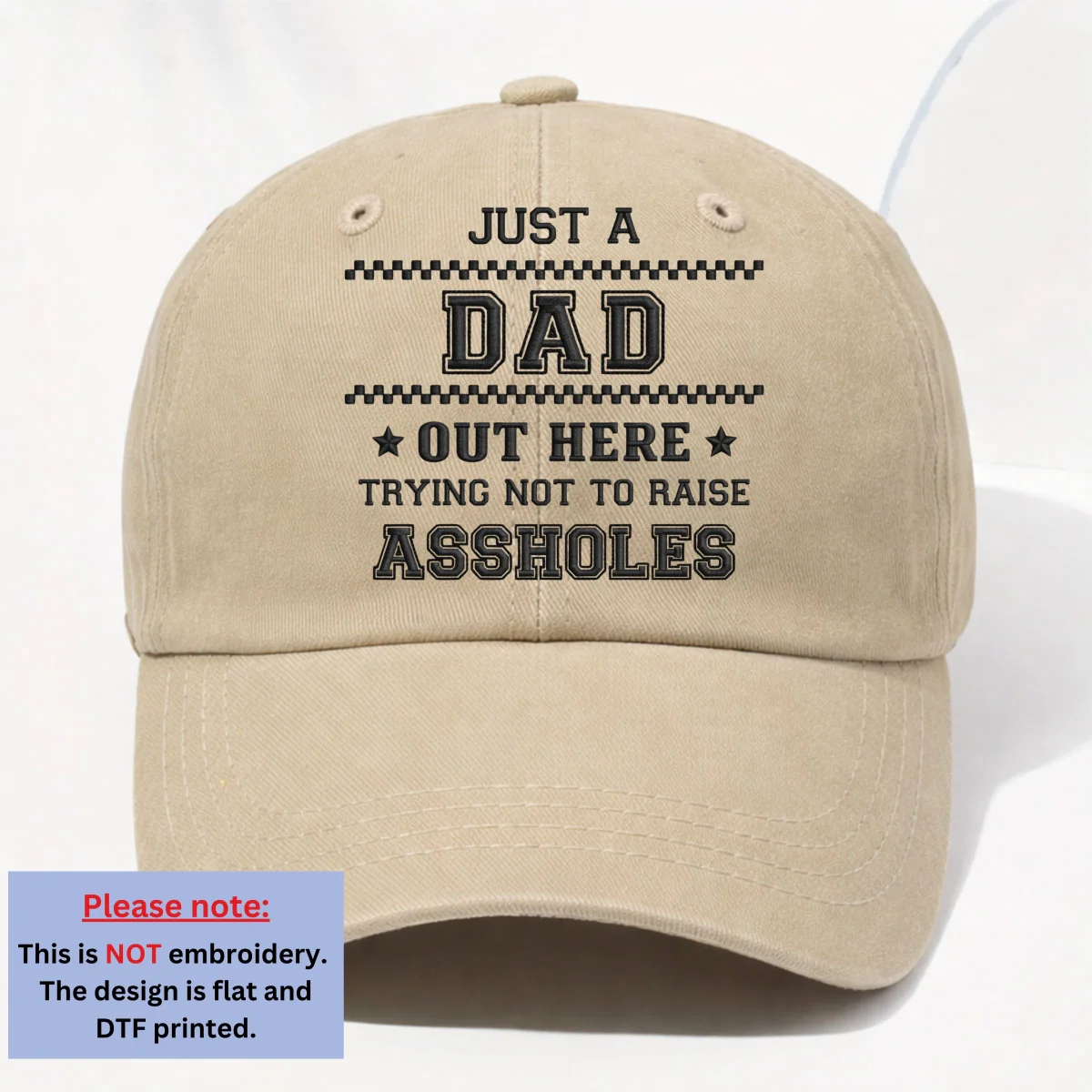 Asshole Number One - Personalized Custom Vintage Washed Denim Cap - Image 11
