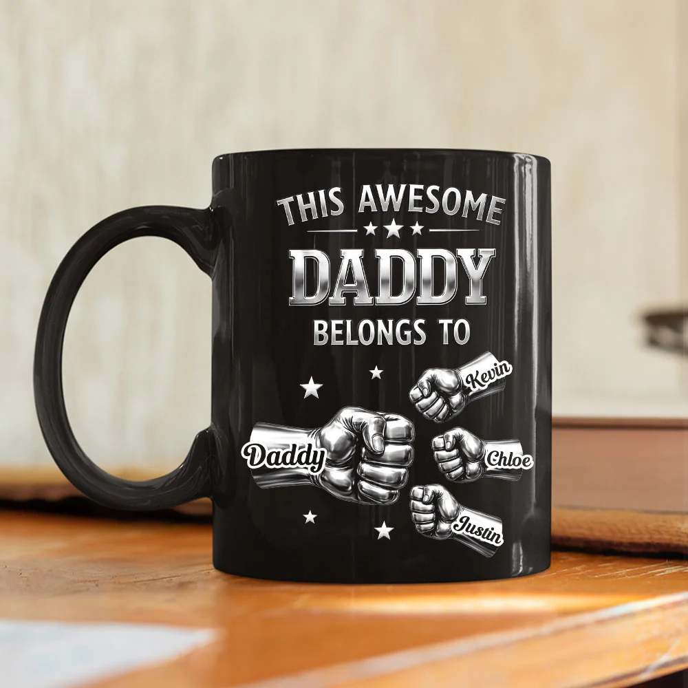 Awesome Father - Personalized Custom 3D Inflated Effect Mug - Image 4