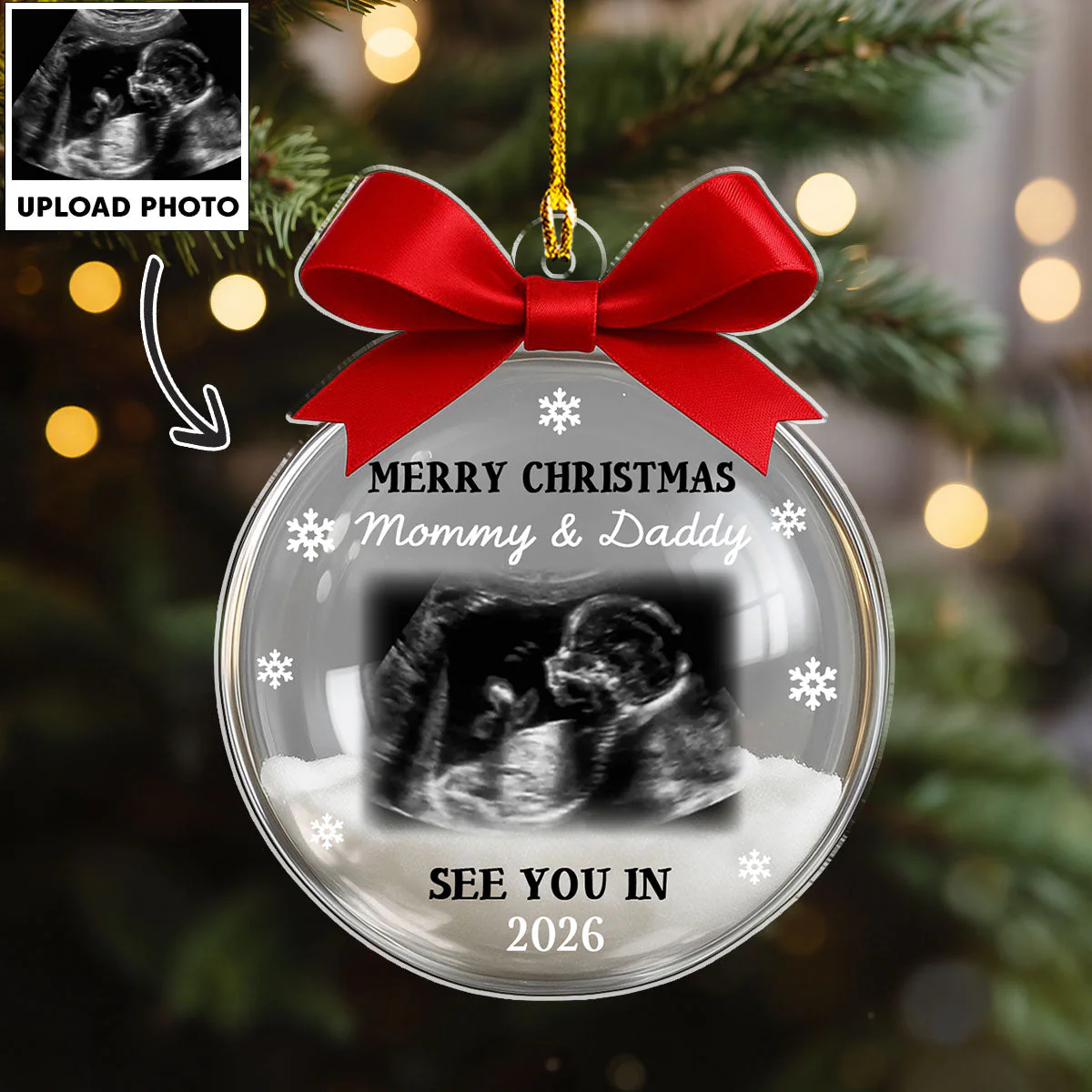 Baby Expecting 2026 - Personalized Custom Acrylic Ornament