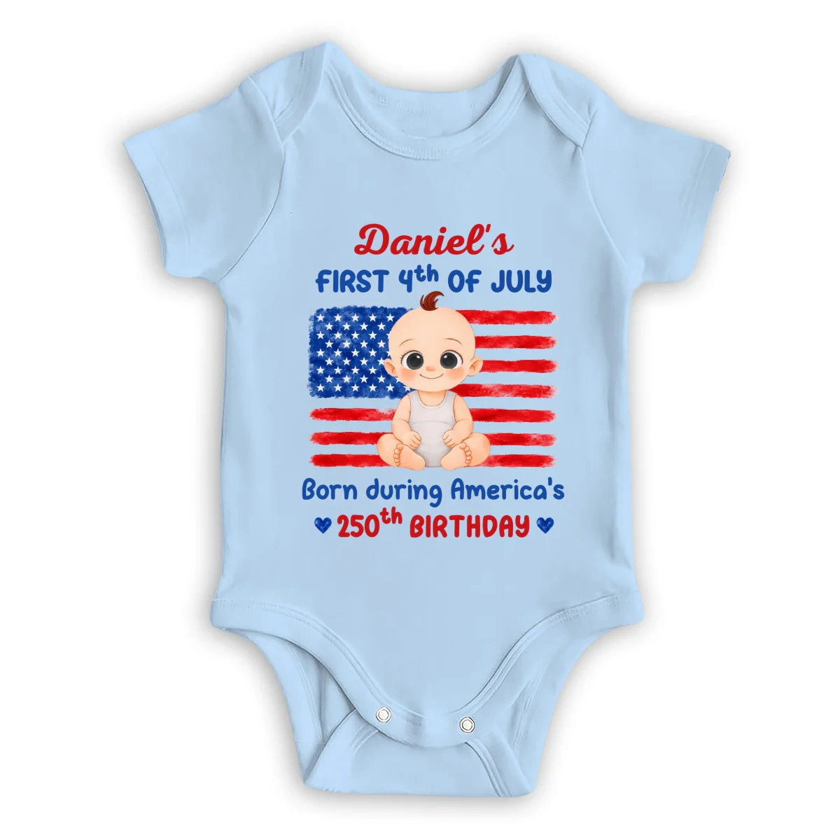 Baby First Freedom - Personalized Custom Baby Onesie - Image 9