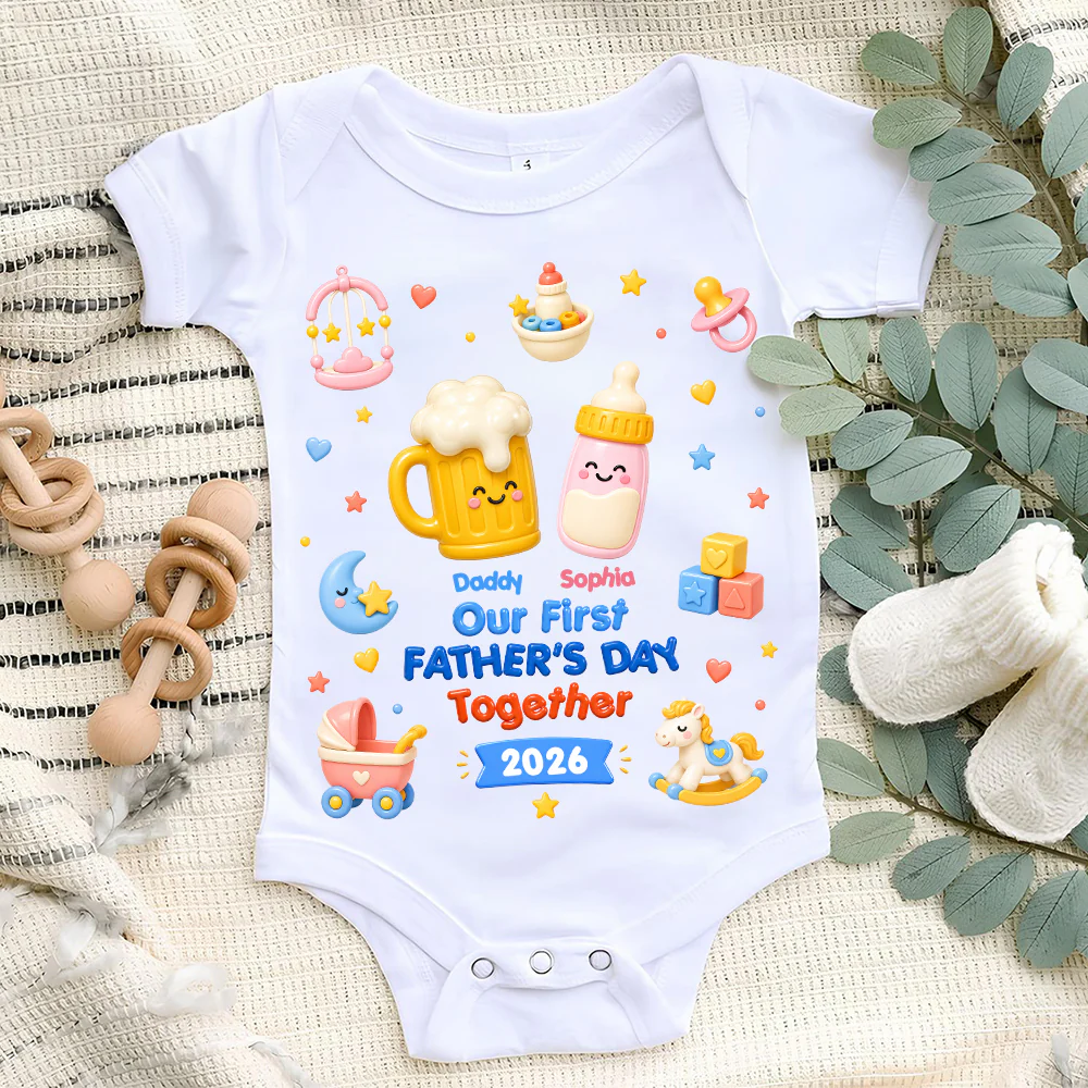 Baby First Time - Personalized Custom Baby Onesie - Image 2