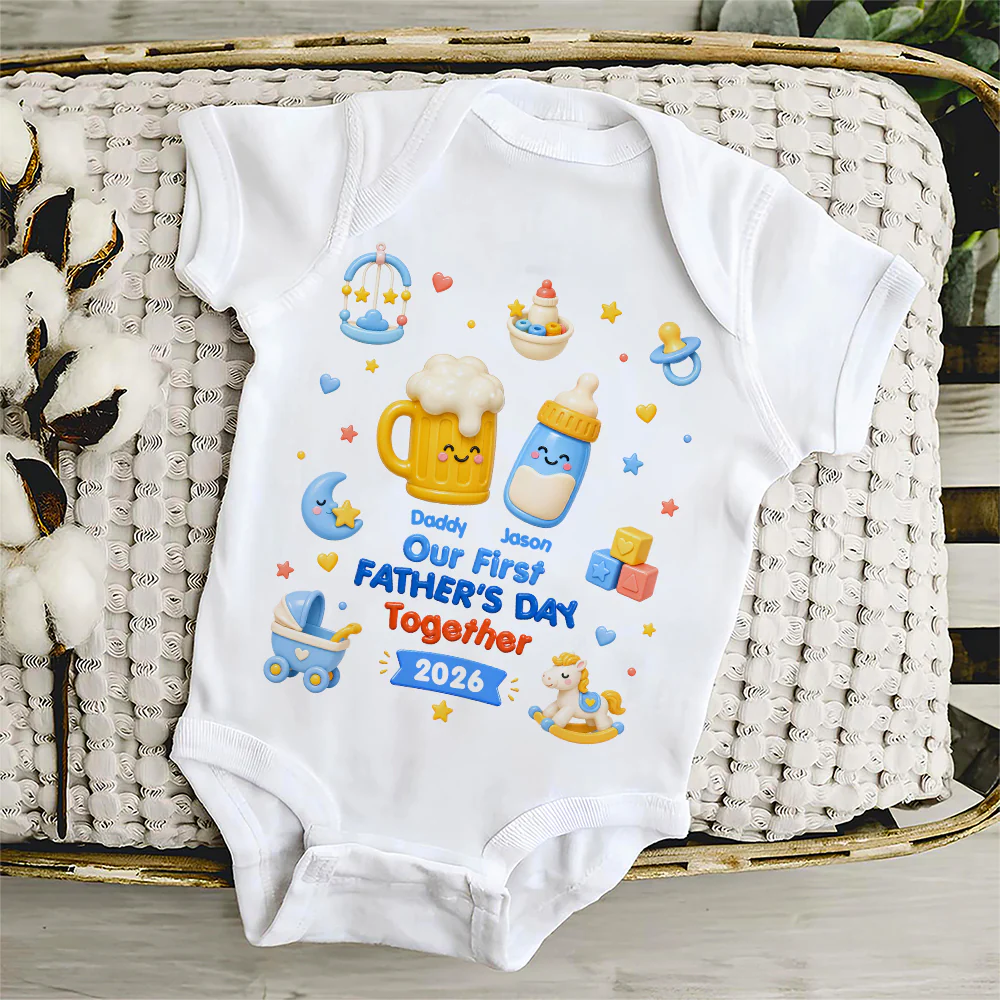 Baby First Time - Personalized Custom Baby Onesie - Image 4