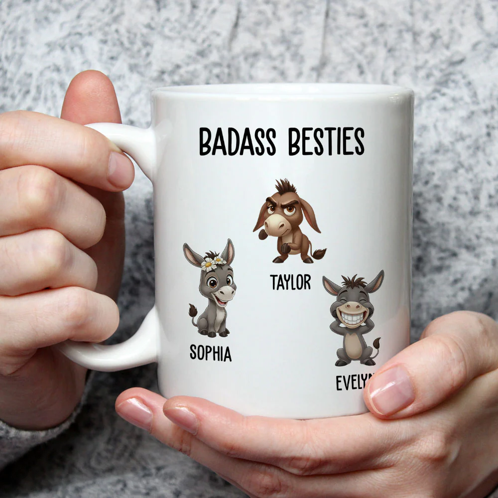 Badass Friends - Personalized Custom Coffee Mug - Image 3