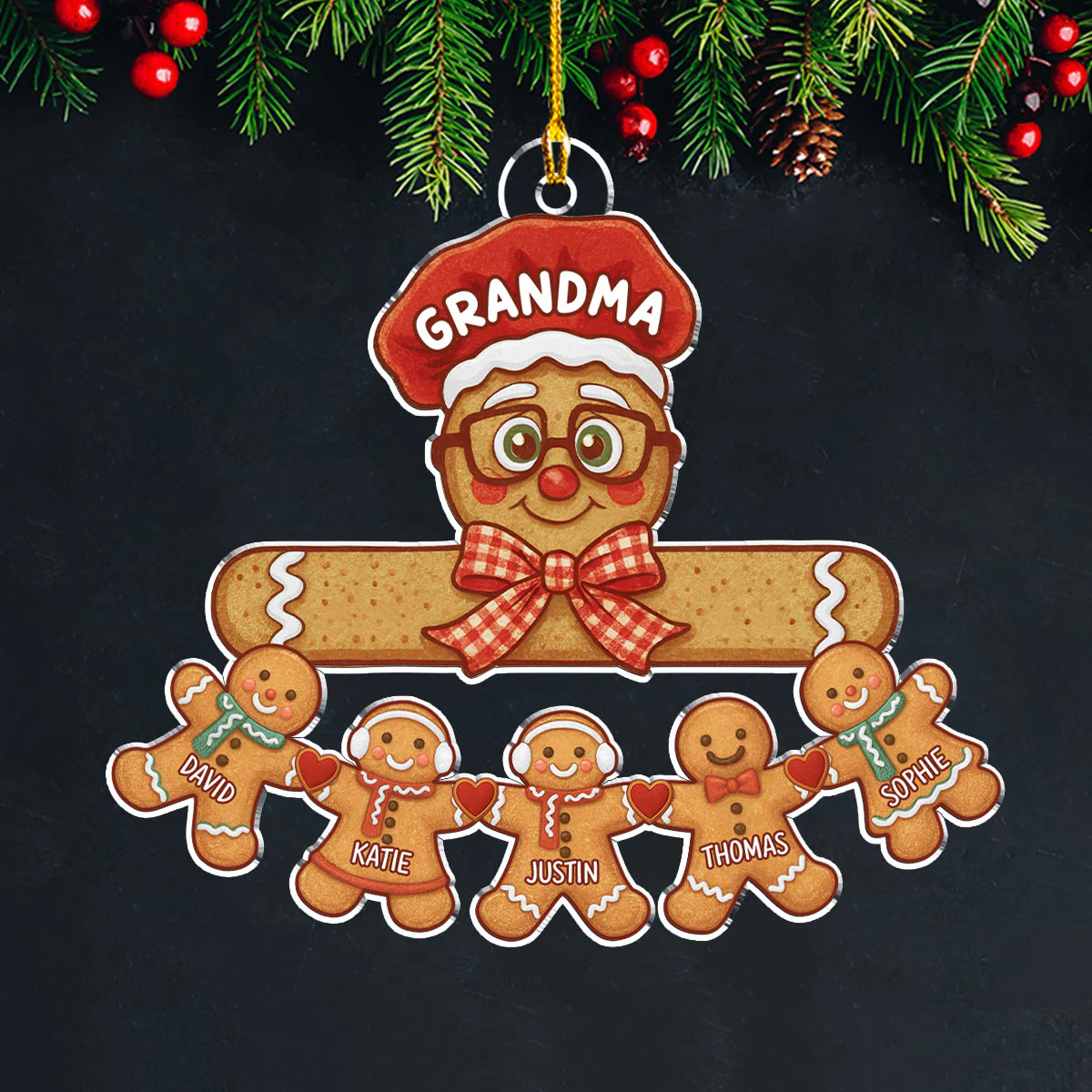 Baked With Love - Personalized Custom Acrylic Ornament - Image 3