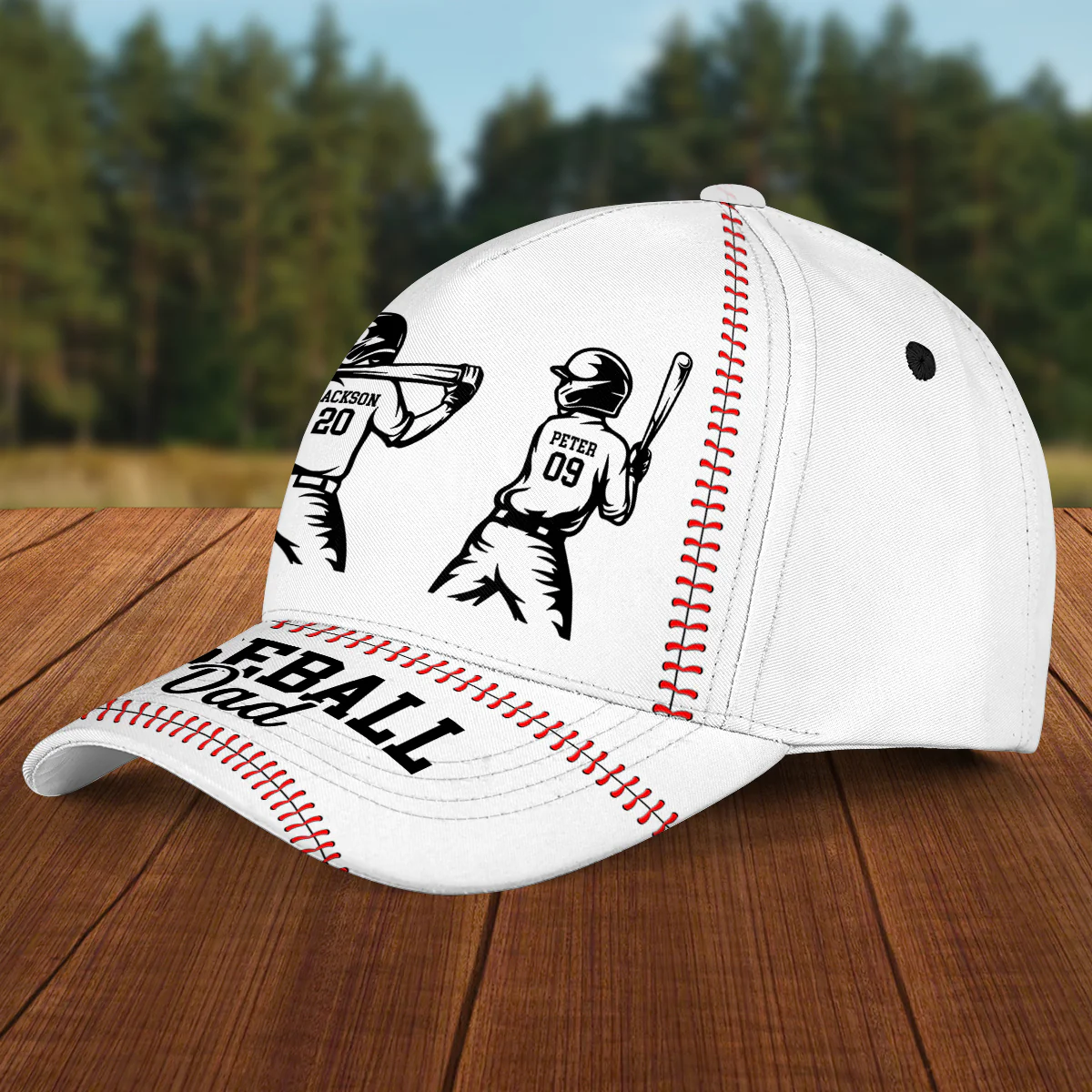 Baseball Dad - Personalized Custom Classic Cap - Image 3