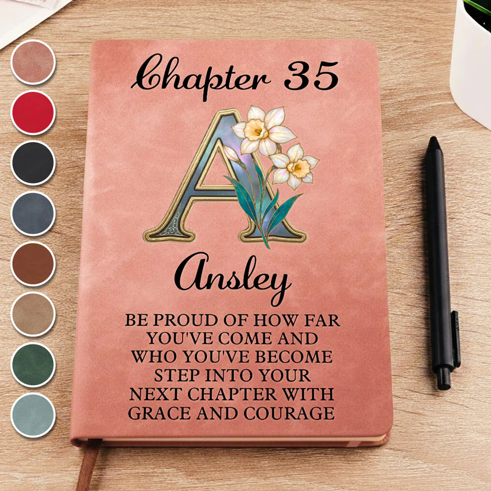 Be Proud Of How Far You Have Come - Personalized Custom Leather Journal