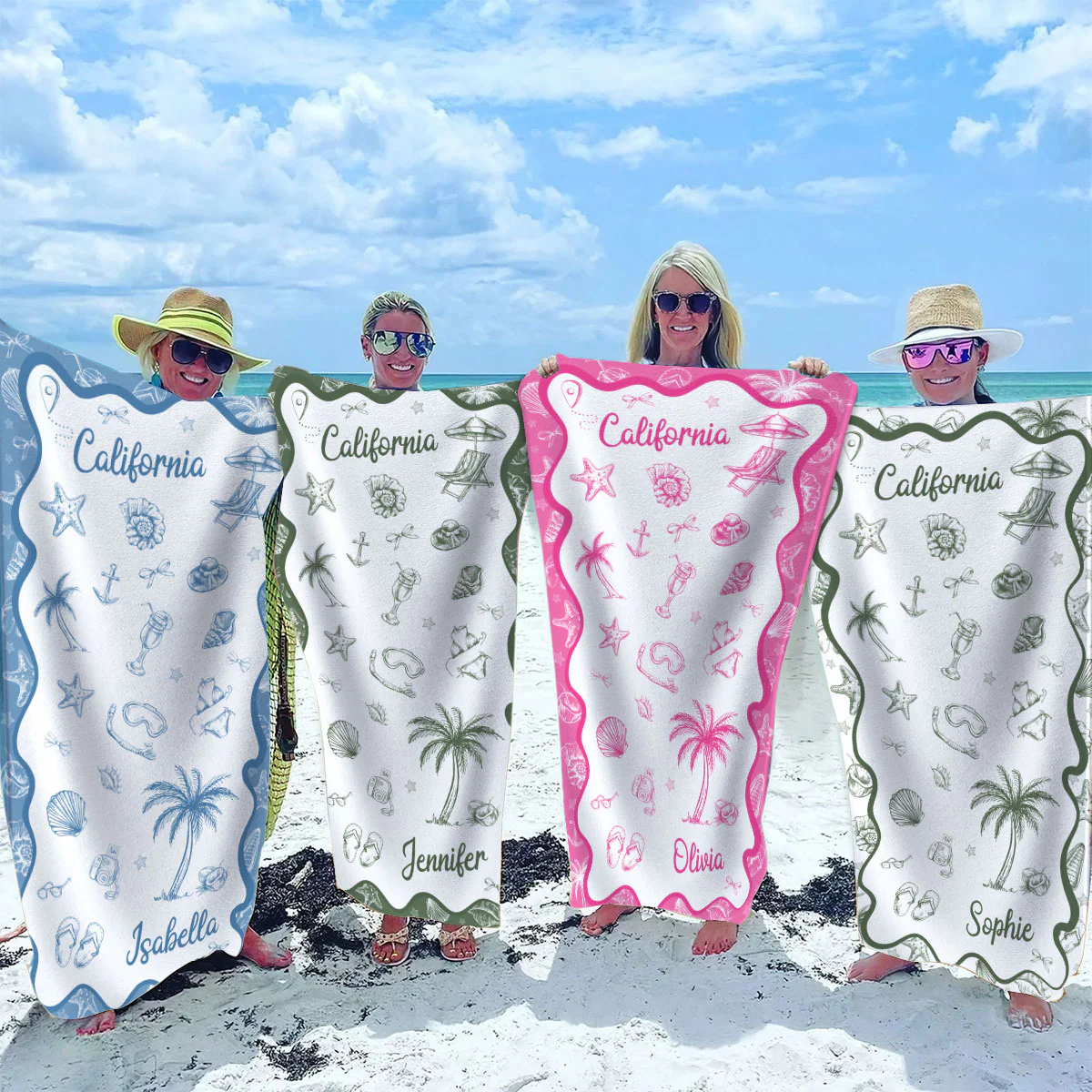 Beach Vacation - Personalized Custom Beach Towel - Image 3