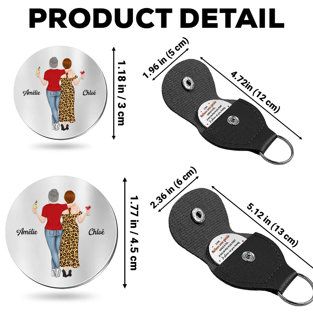 Because Of You I Laugh A Little Harder 2 French - Personalized Custom Pocket Hug - Image 5