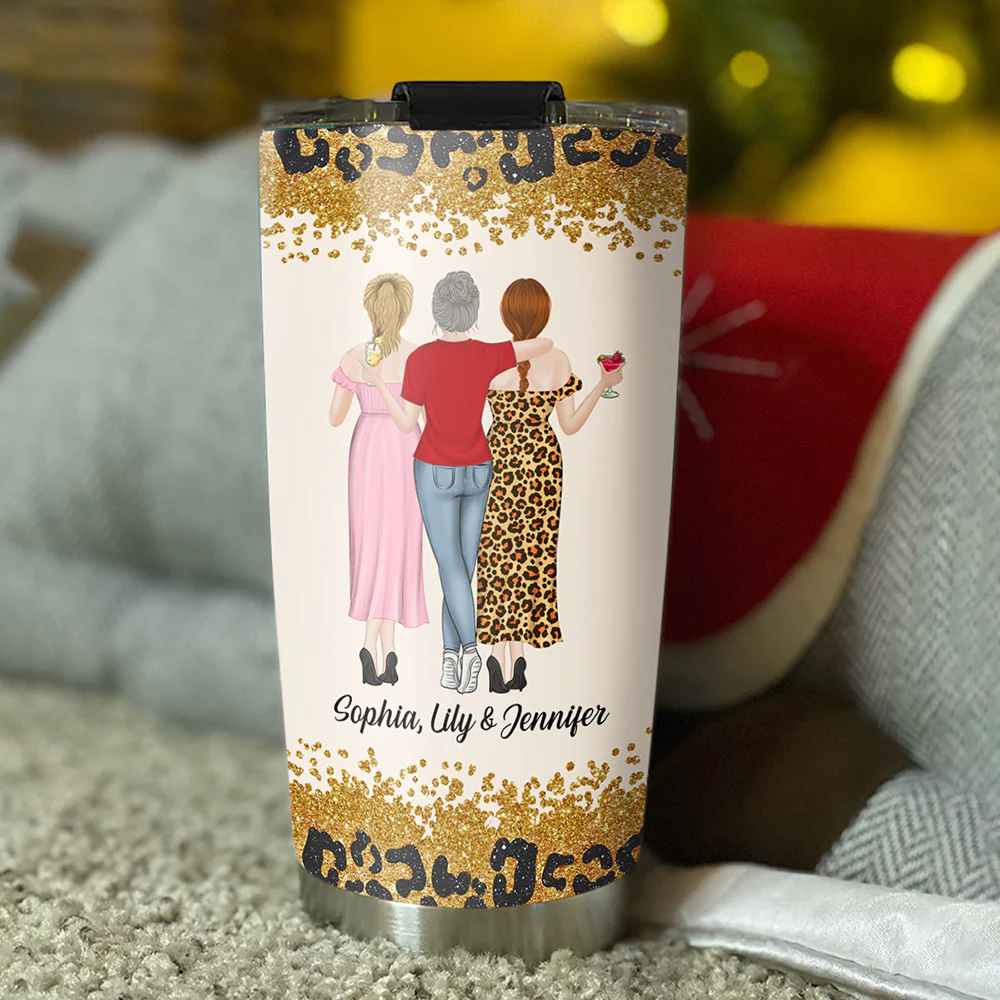 Because Of You I Laugh A Little Harder - Personalized Custom Tumbler - Image 5