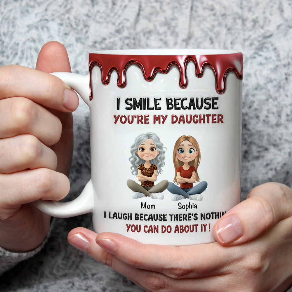 Because You Are My Son - Personalized Custom 3D Inflated Effect Mug - Image 3