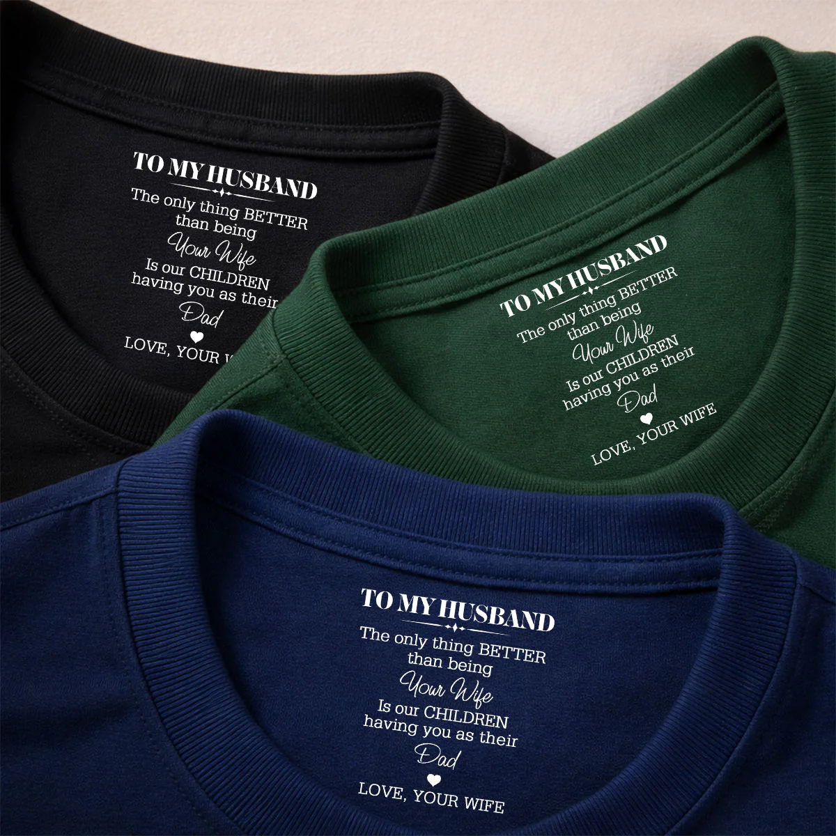 Being A Dad - Personalized Custom Inside Neck Print T-Shirt - Image 4