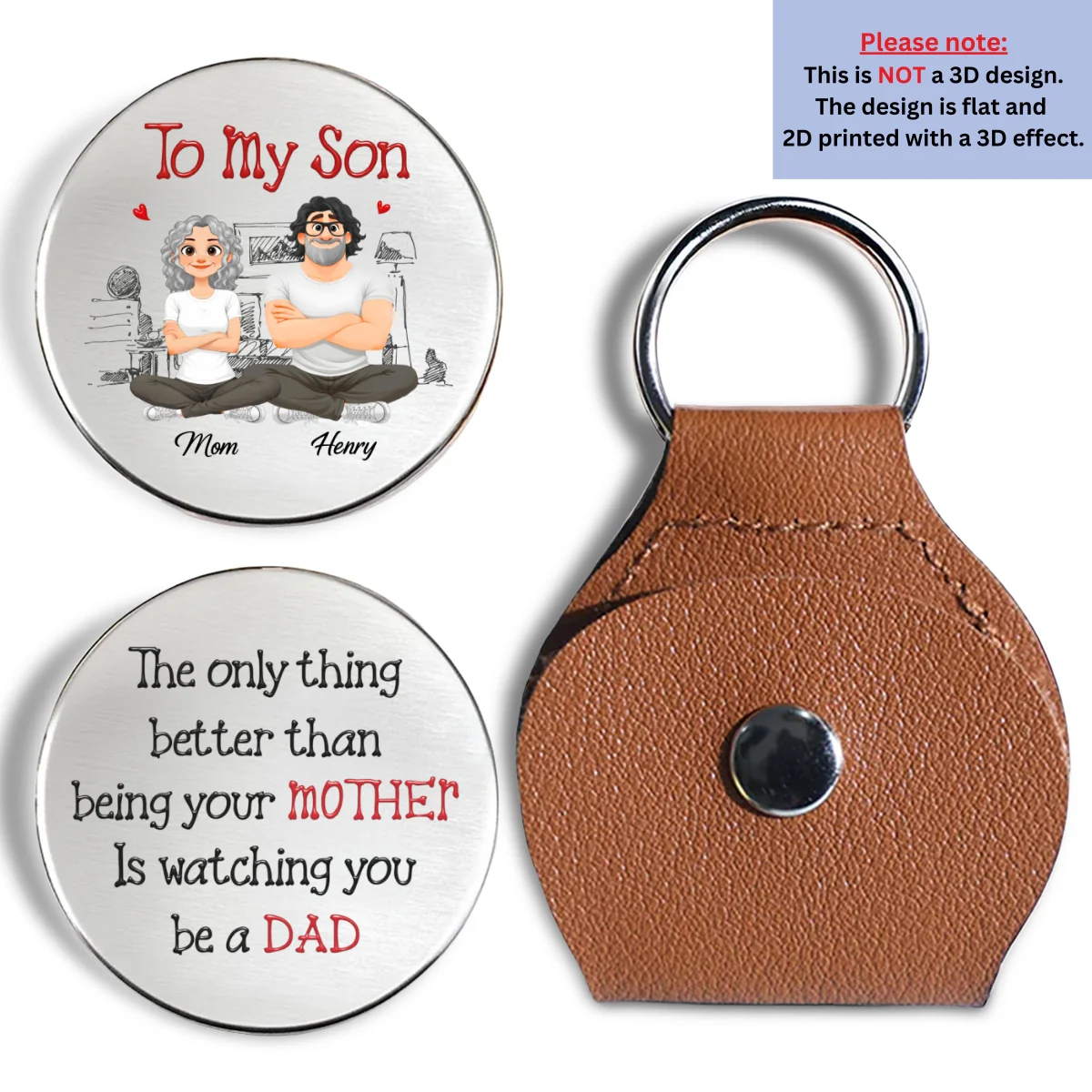 Being A Dad - Personalized Custom Pocket Hug - Image 6