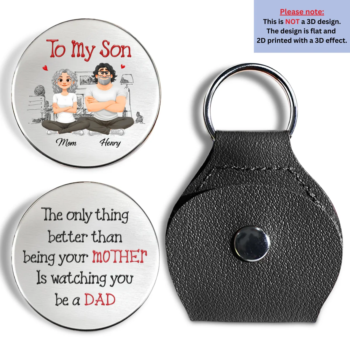 Being A Dad - Personalized Custom Pocket Hug - Image 7