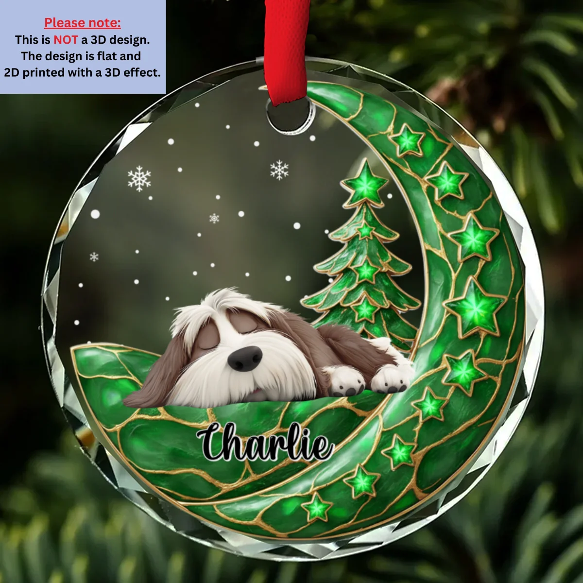 Beside Pearl Of You - Personalized Custom 3D Effect Glass Ornament - Image 7