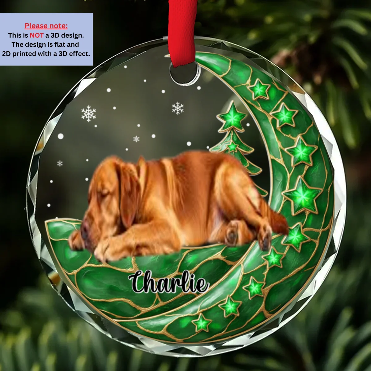 Beside Pearl Of You Photo - Personalized Custom 3D Effect Glass Ornament - Image 2