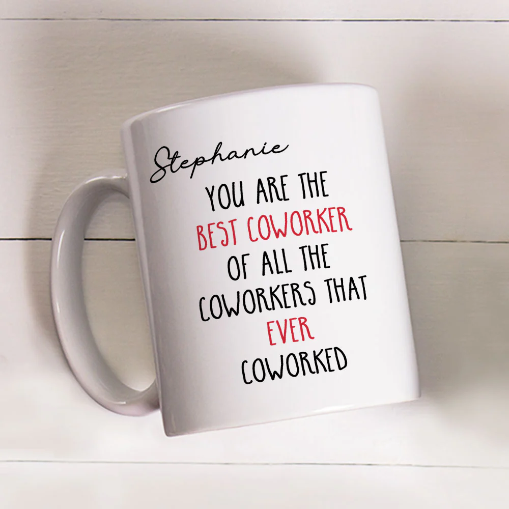 Best Coworker Ever - Personalized Custom Coffee Mug - Image 3