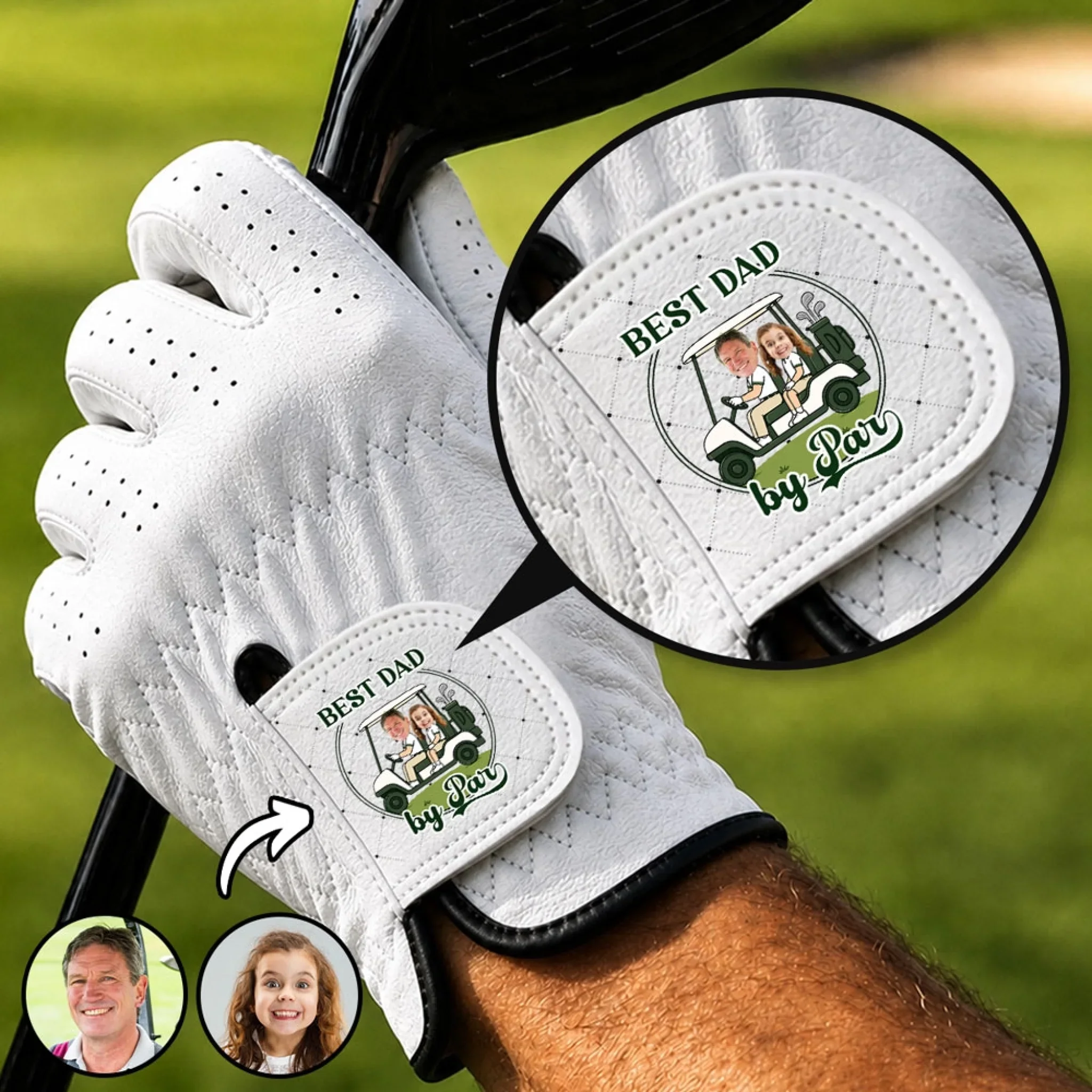 Best Dad By Par - Personalized Custom Golf Glove