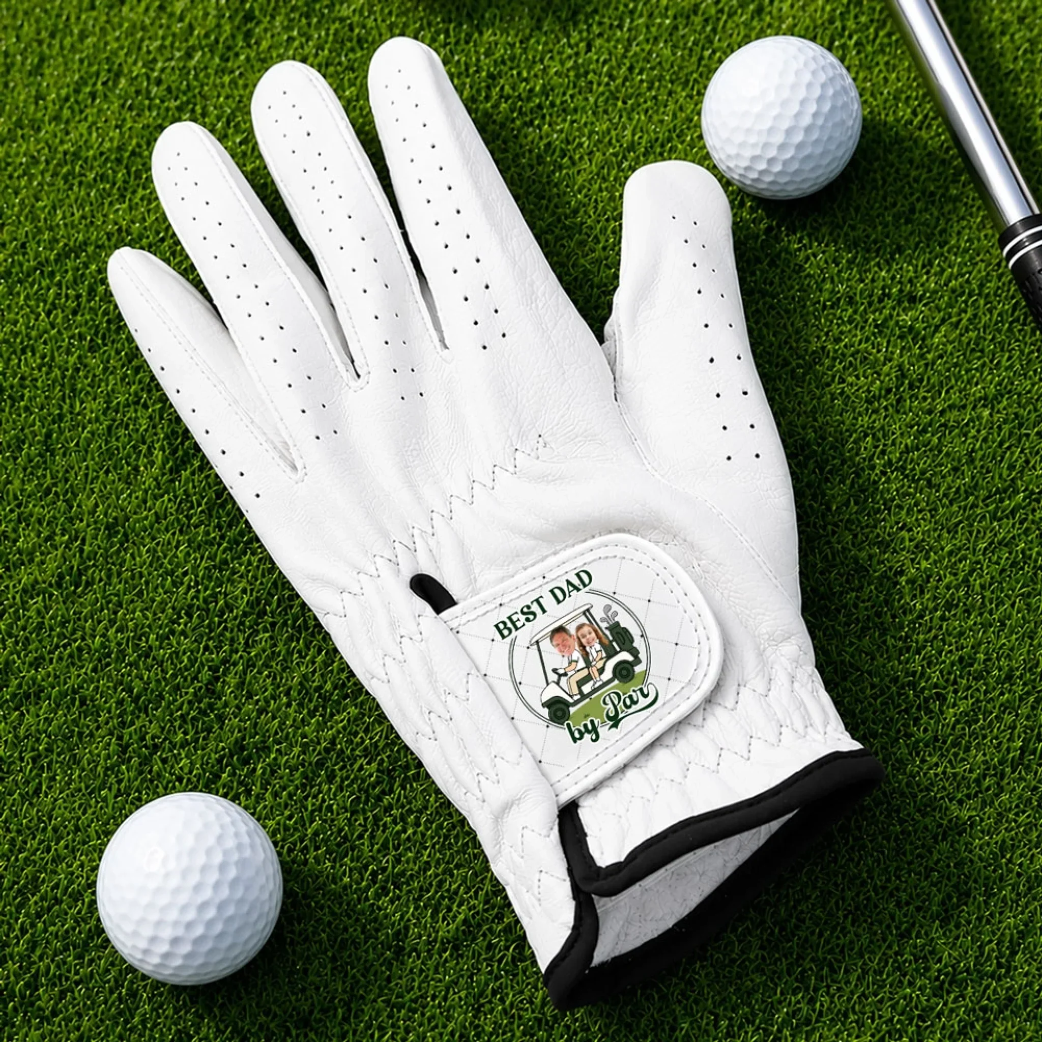Best Dad By Par - Personalized Custom Golf Glove - Image 2