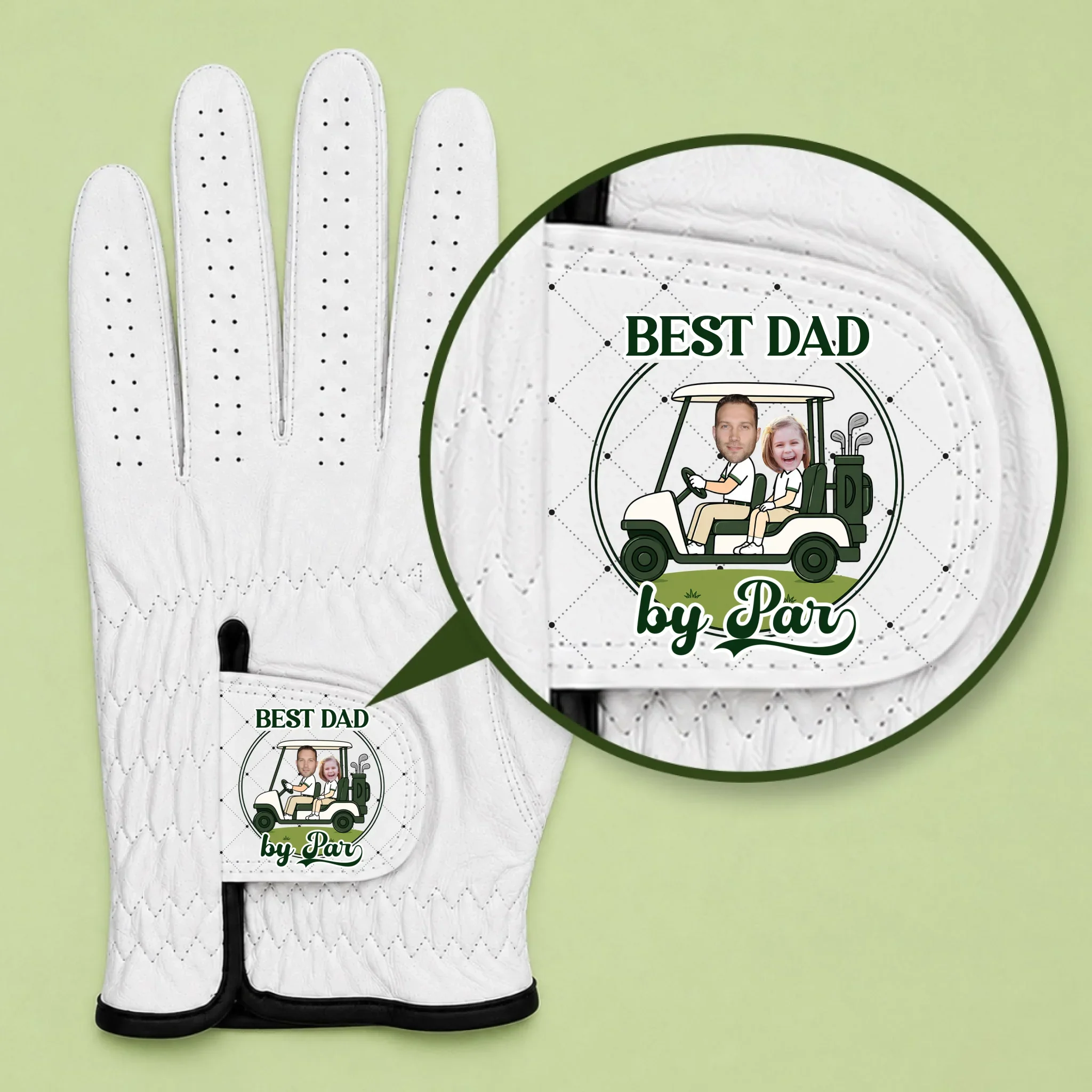 Best Dad By Par - Personalized Custom Golf Glove - Image 9
