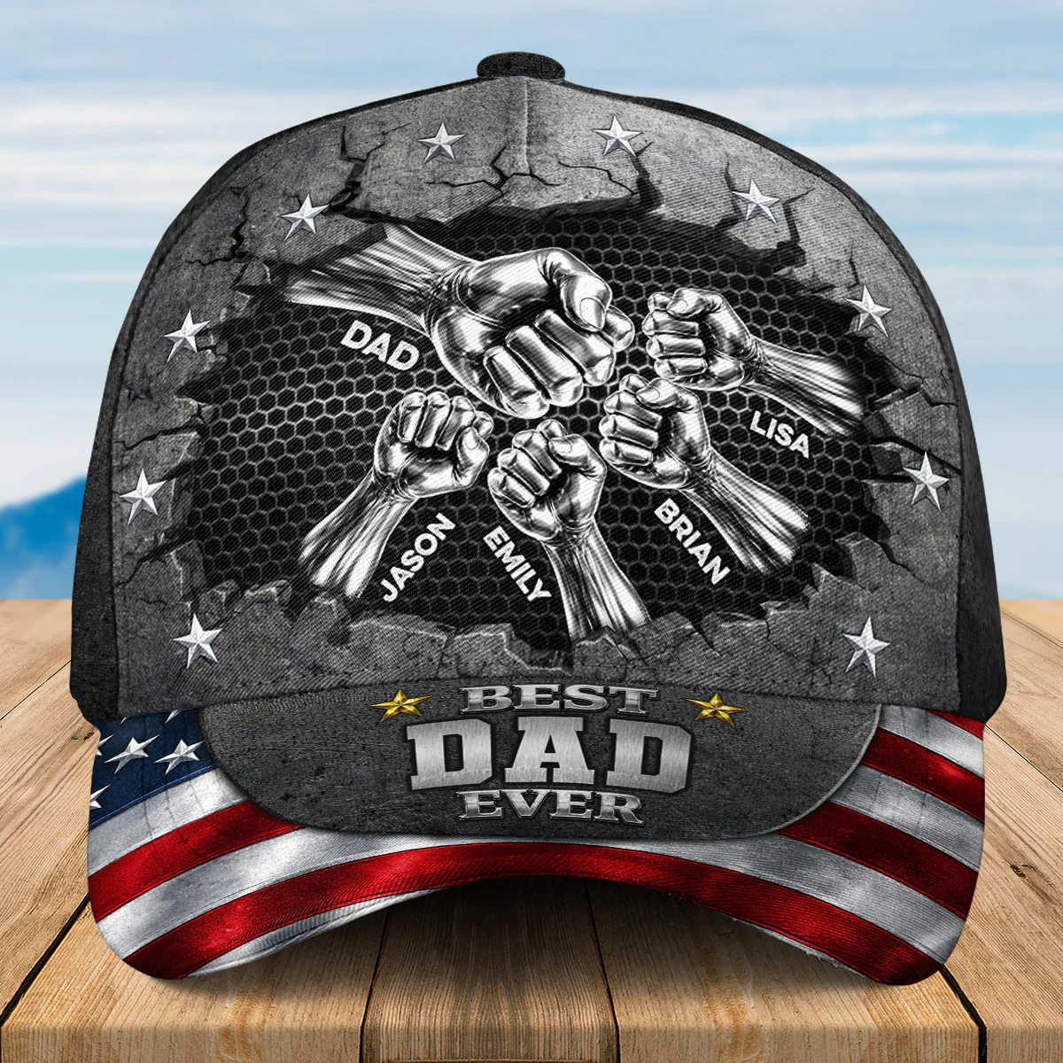Best Dad Ever 2 - Personalized Custom Classic Cap