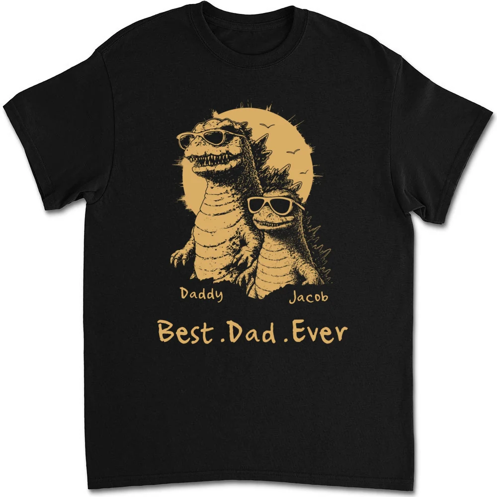 Best Dad Ever Dinosaur - Personalized Custom Shirt - Image 11