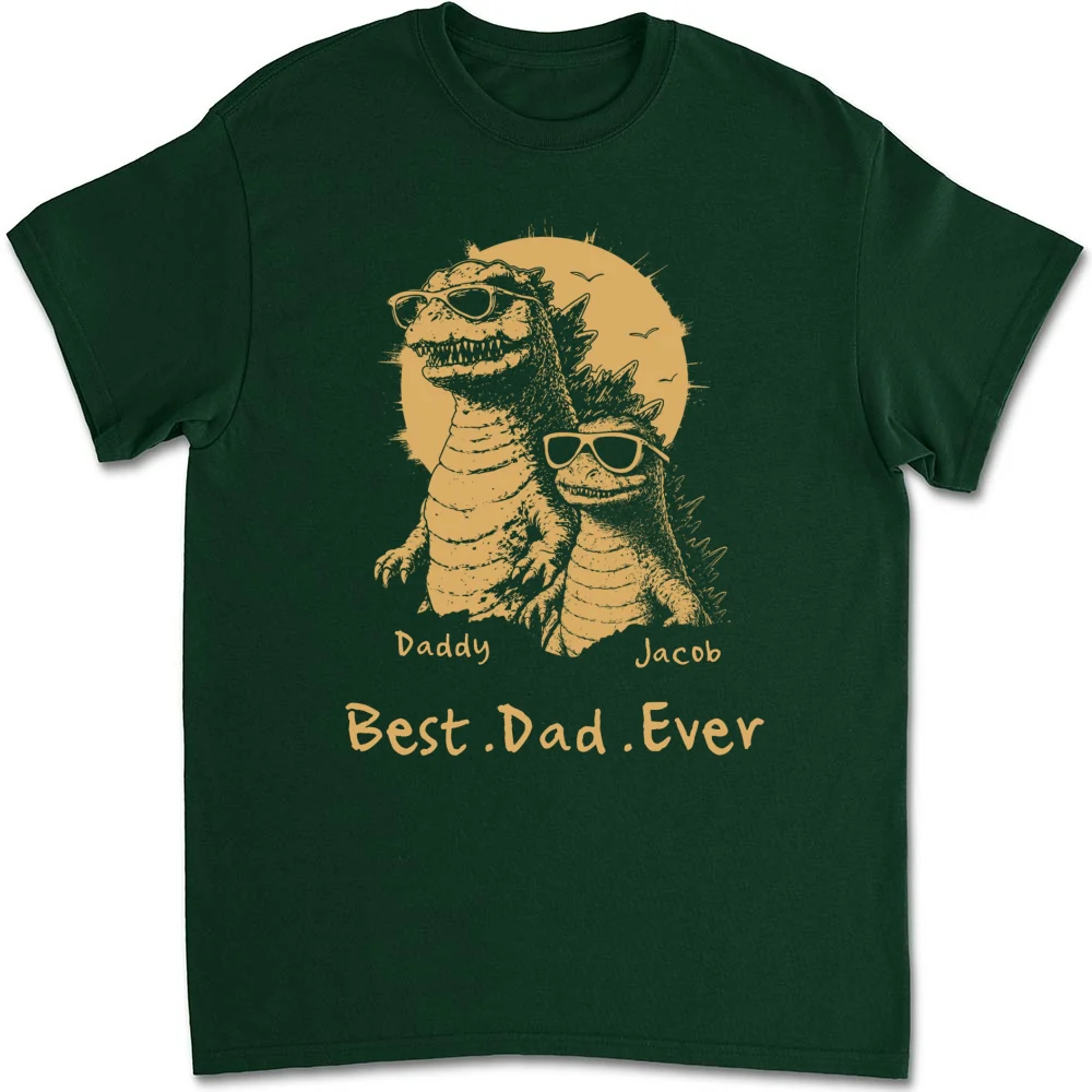 Best Dad Ever Dinosaur - Personalized Custom Shirt - Image 13