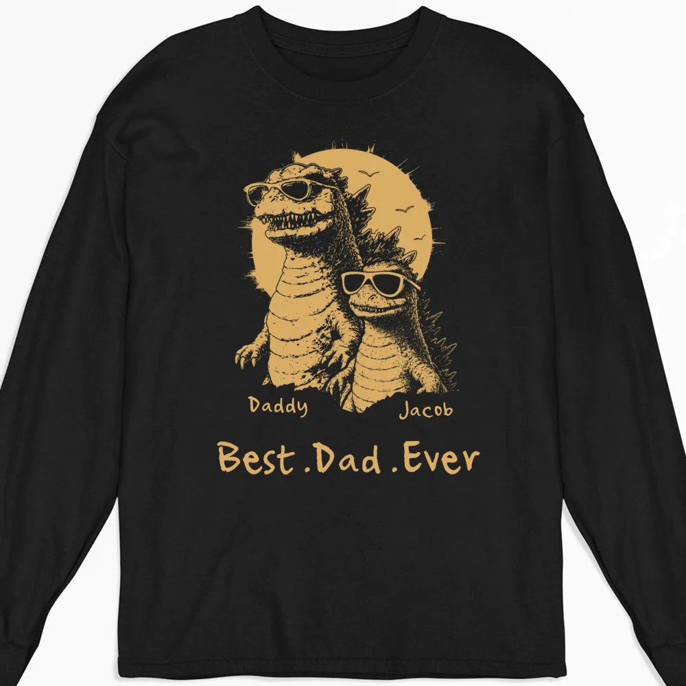 Best Dad Ever Dinosaur - Personalized Custom Shirt - Image 15